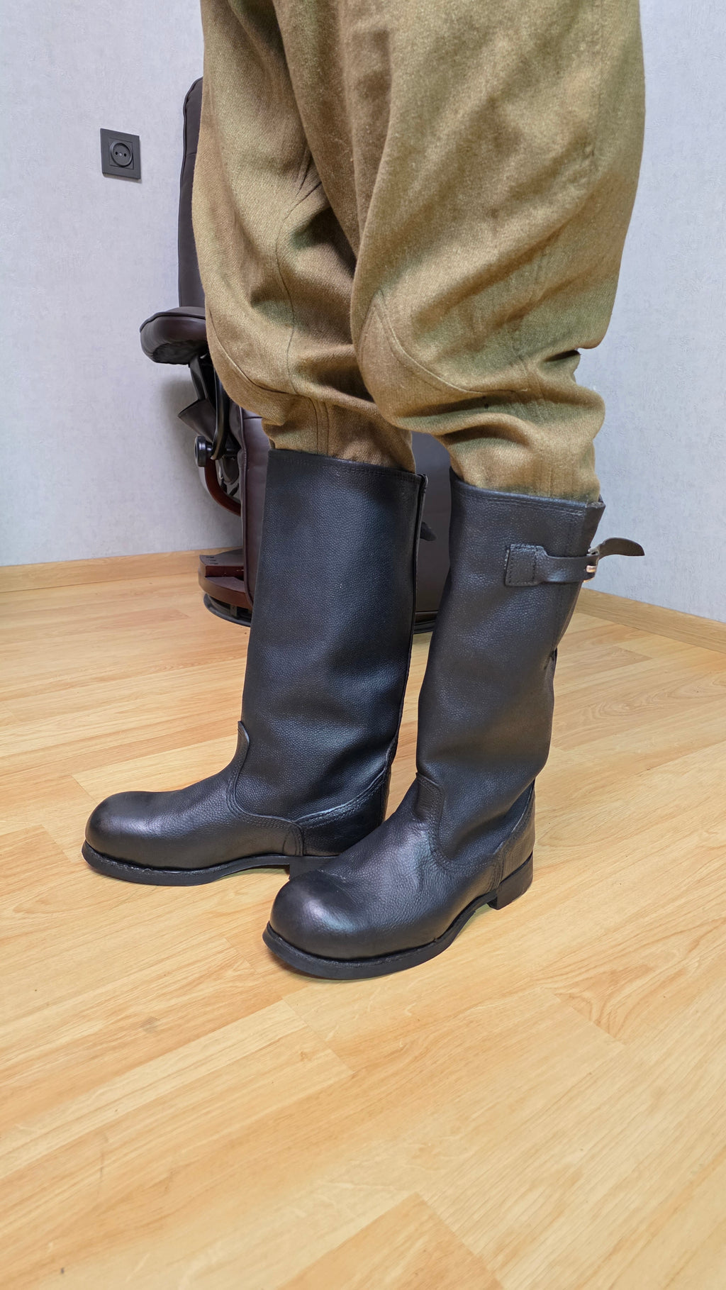 Soviet Scout Leather Boots Afghan War Style USSR Yuft Military Boots - Legend Returns Vintage