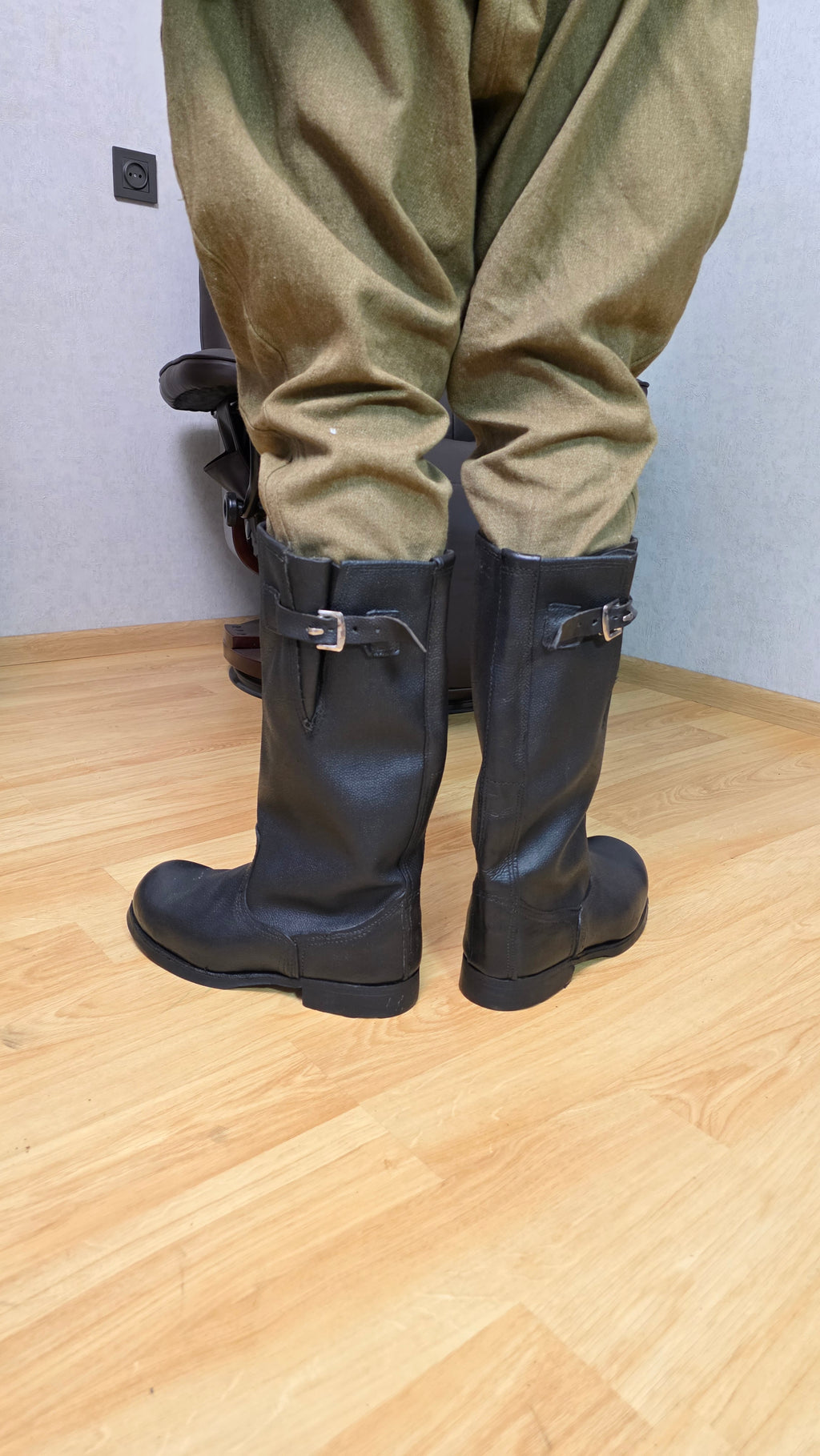 Soviet Scout Leather Boots Afghan War Style USSR Yuft Military Boots - Legend Returns Vintage