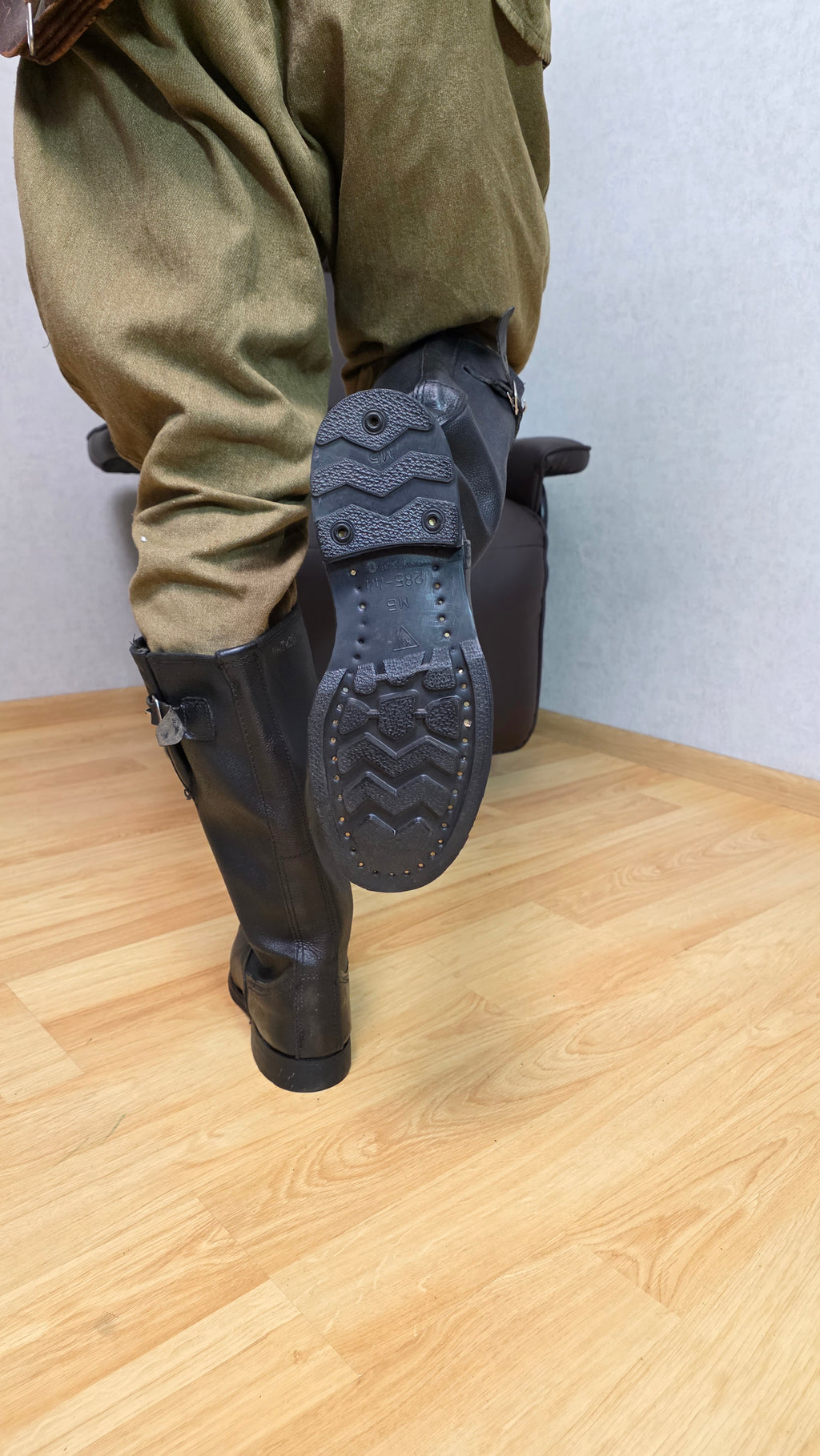 Soviet Scout Leather Boots Afghan War Style USSR Yuft Military Boots - Legend Returns Vintage