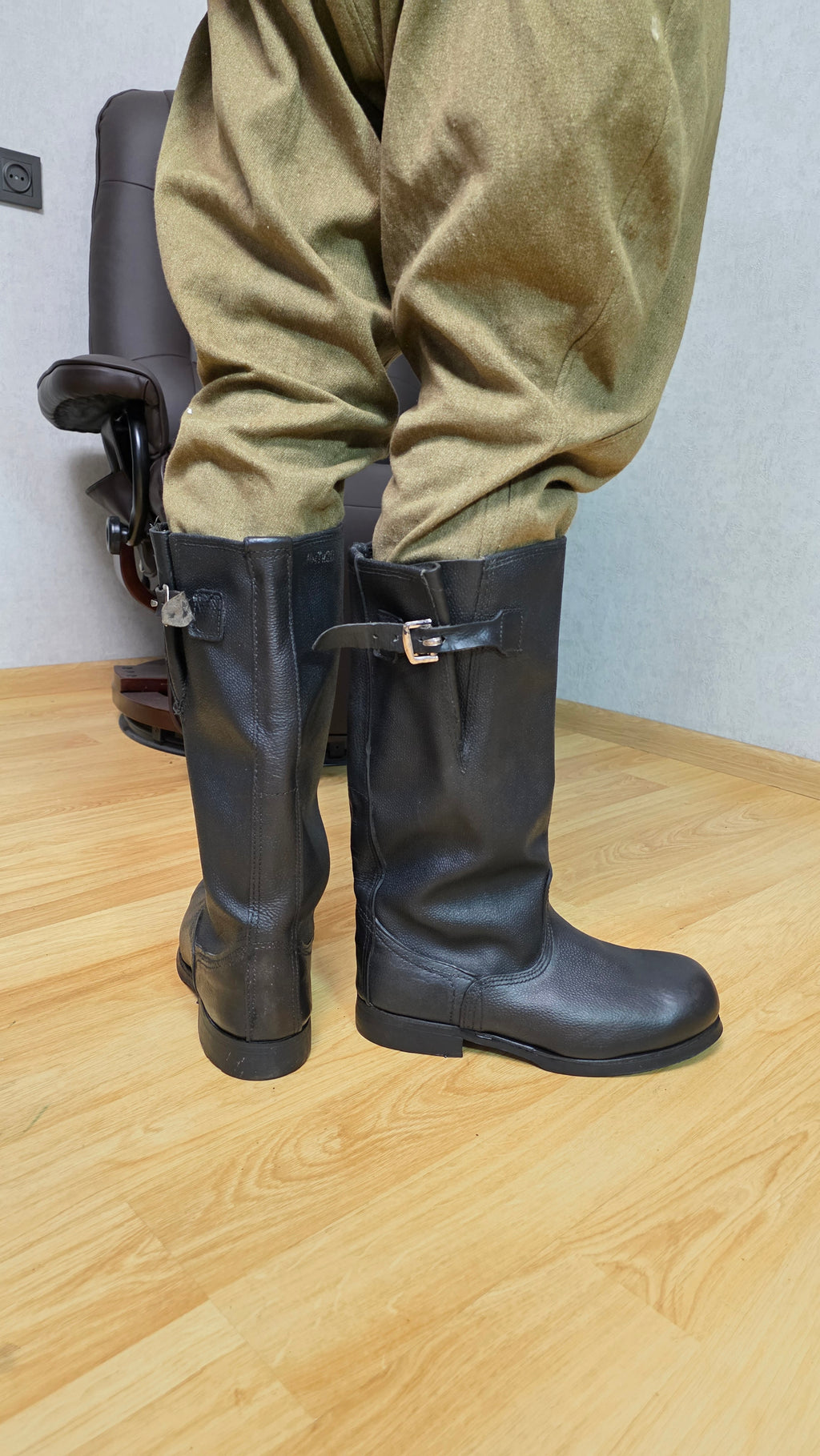 Soviet Scout Leather Boots Afghan War Style USSR Yuft Military Boots - Legend Returns Vintage