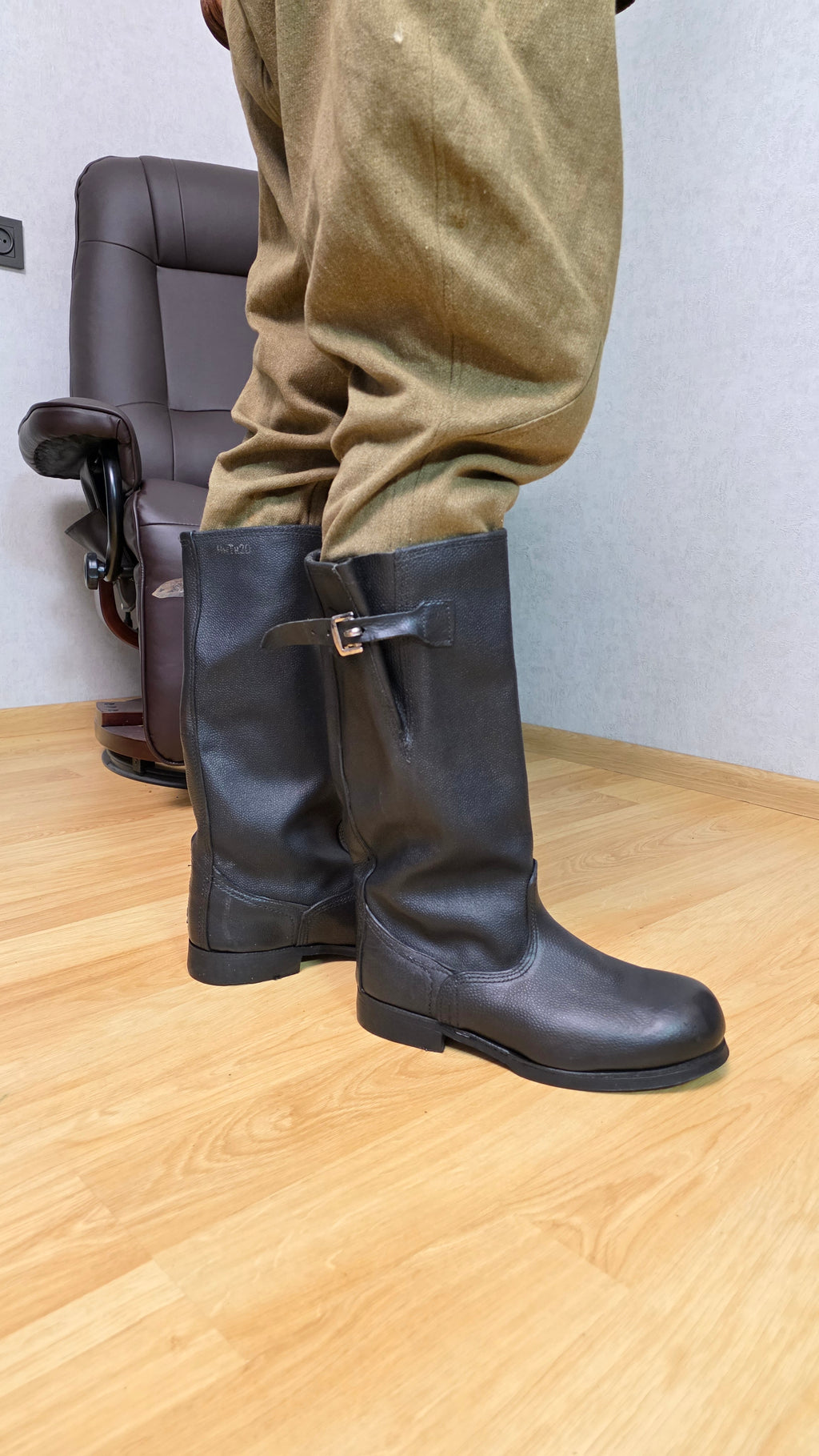 Soviet Scout Leather Boots Afghan War Style USSR Yuft Military Boots - Legend Returns Vintage