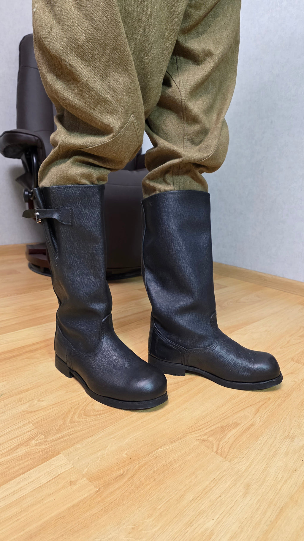 Soviet Scout Leather Boots Afghan War Style USSR Yuft Military Boots - Legend Returns Vintage