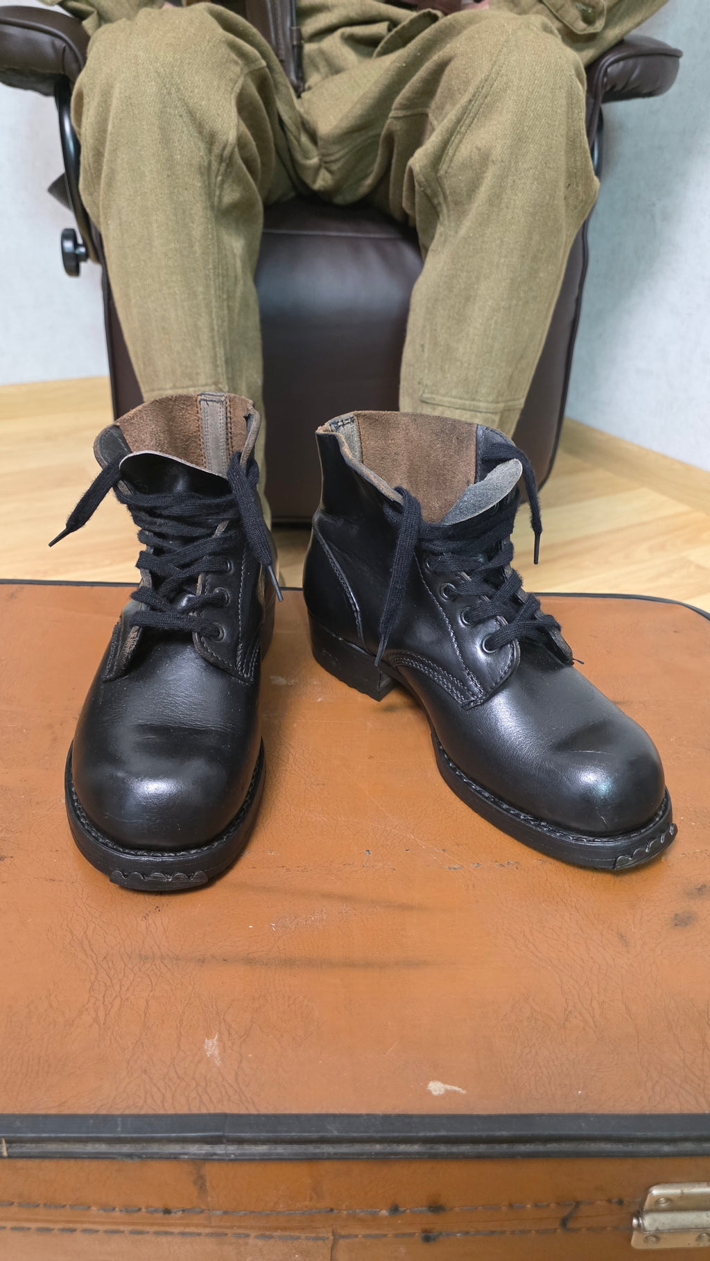 German Mountain Boots Vintage WWII Gebirgsjäger Leather Hiking Boots - Legend Returns Vintage