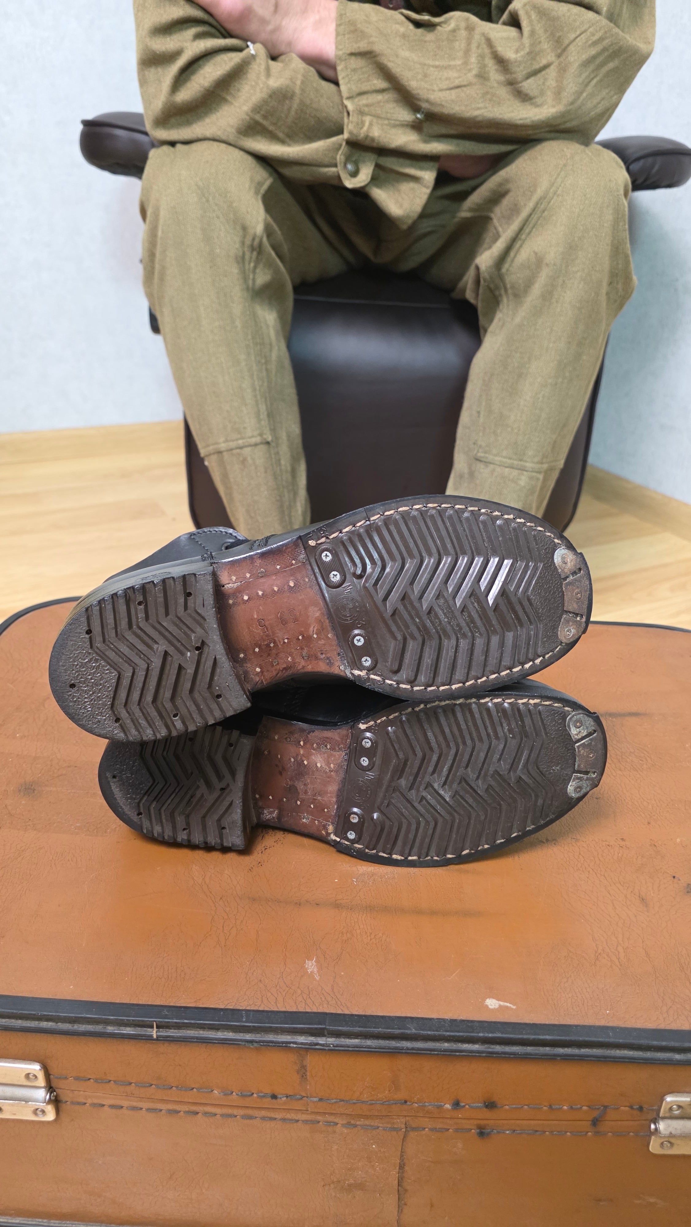 German Mountain Boots Vintage WWII Gebirgsjäger Leather Hiking Boots - Legend Returns Vintage