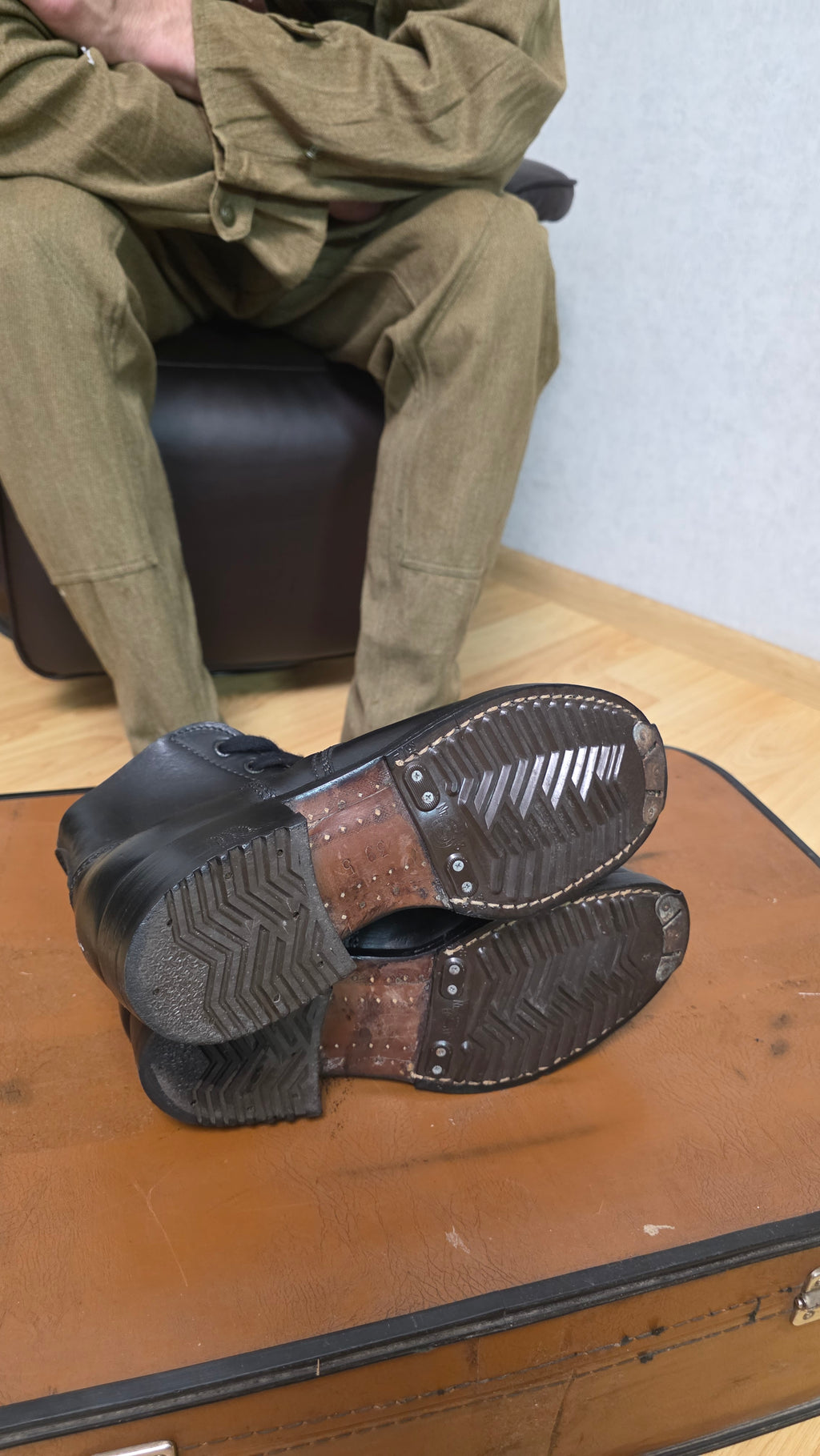 German Mountain Boots Vintage WWII Gebirgsjäger Leather Hiking Boots - Legend Returns Vintage