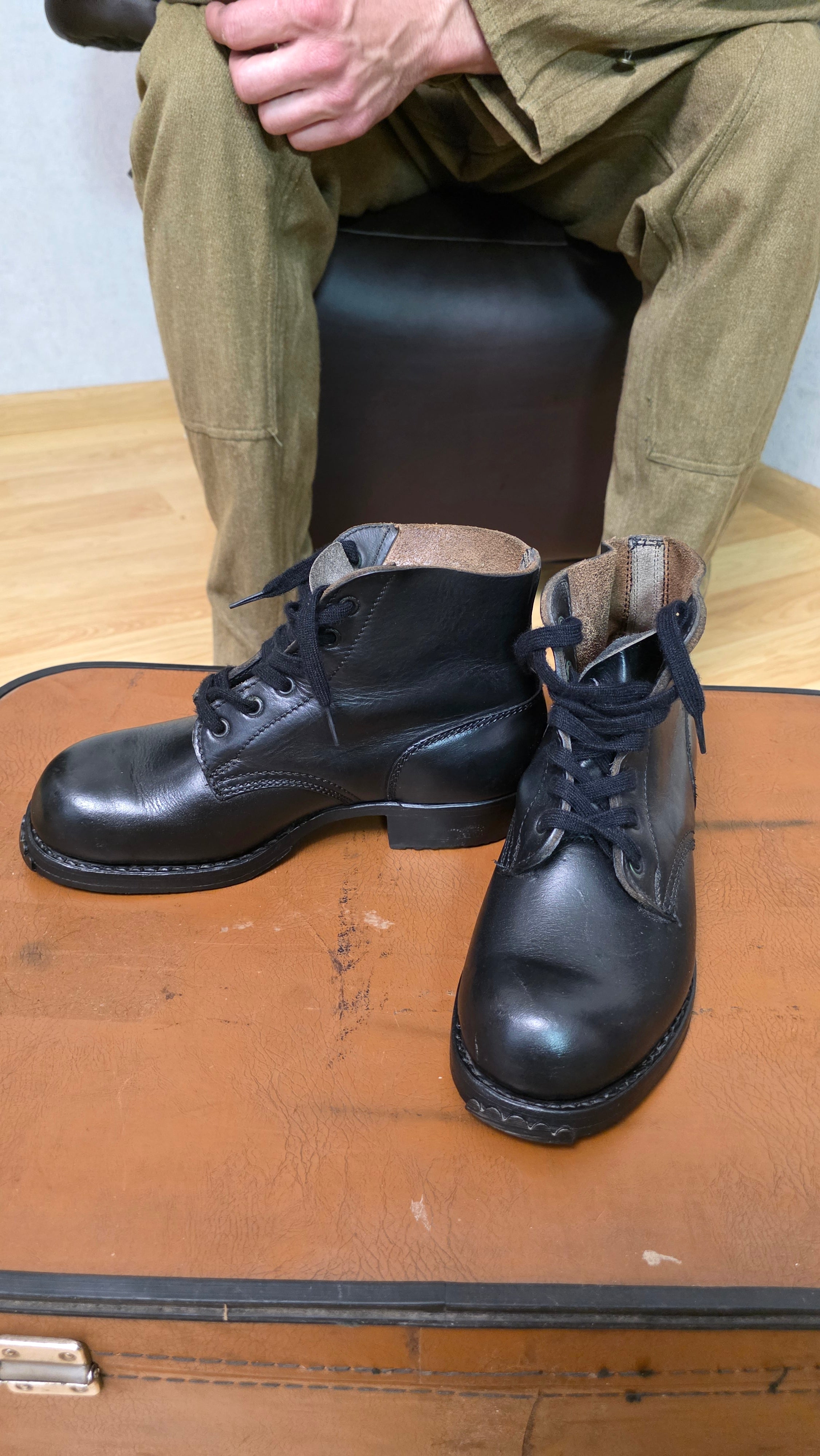 German Mountain Boots Vintage WWII Gebirgsjäger Leather Hiking Boots - Legend Returns Vintage