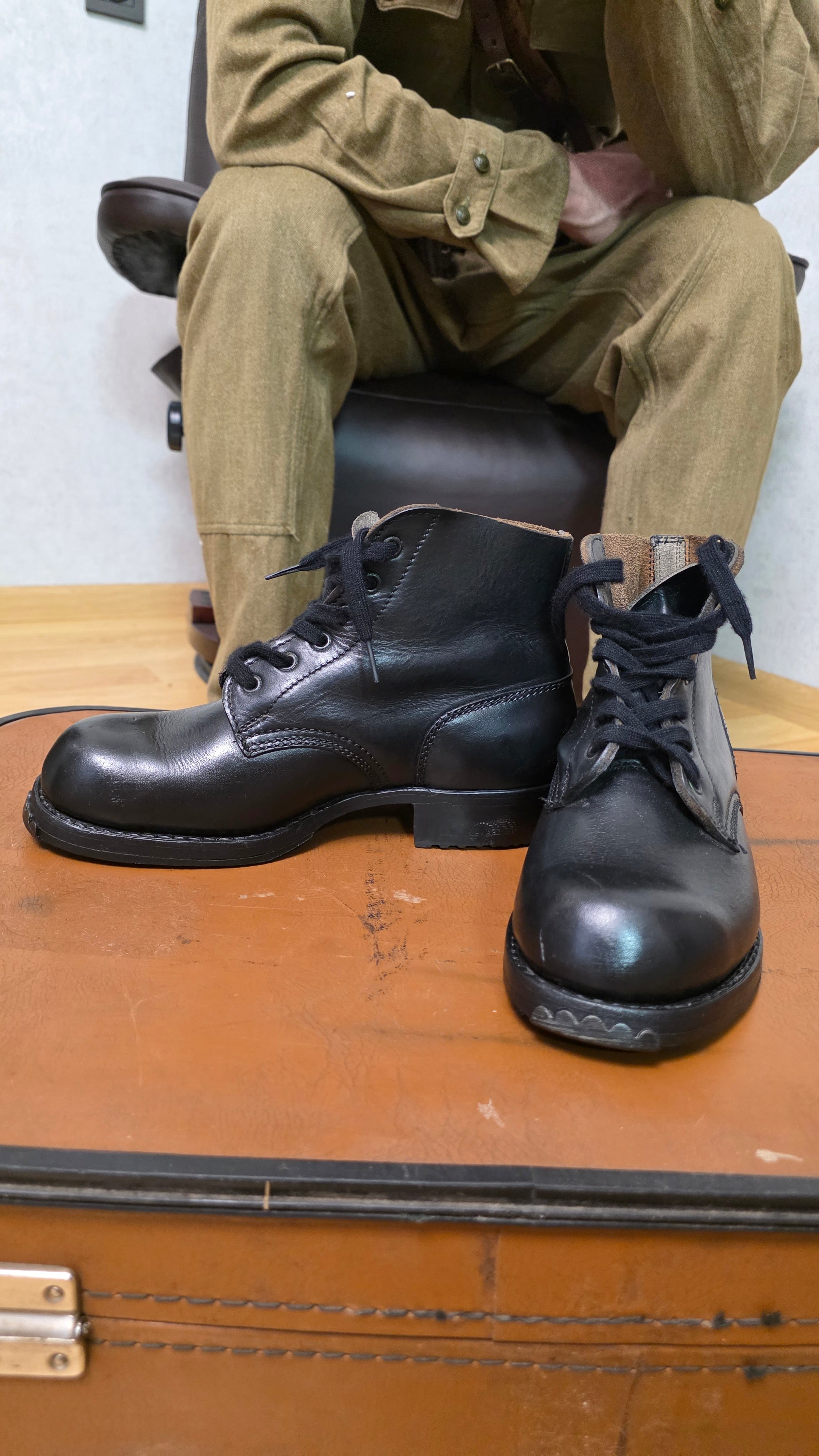 German Mountain Boots Vintage WWII Gebirgsjäger Leather Hiking Boots - Legend Returns Vintage