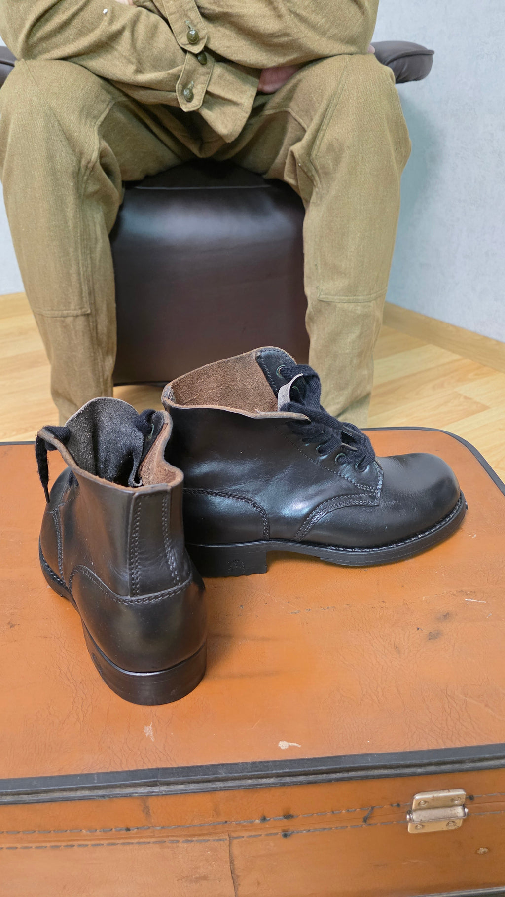 German Mountain Boots Vintage WWII Gebirgsjäger Leather Hiking Boots - Legend Returns Vintage