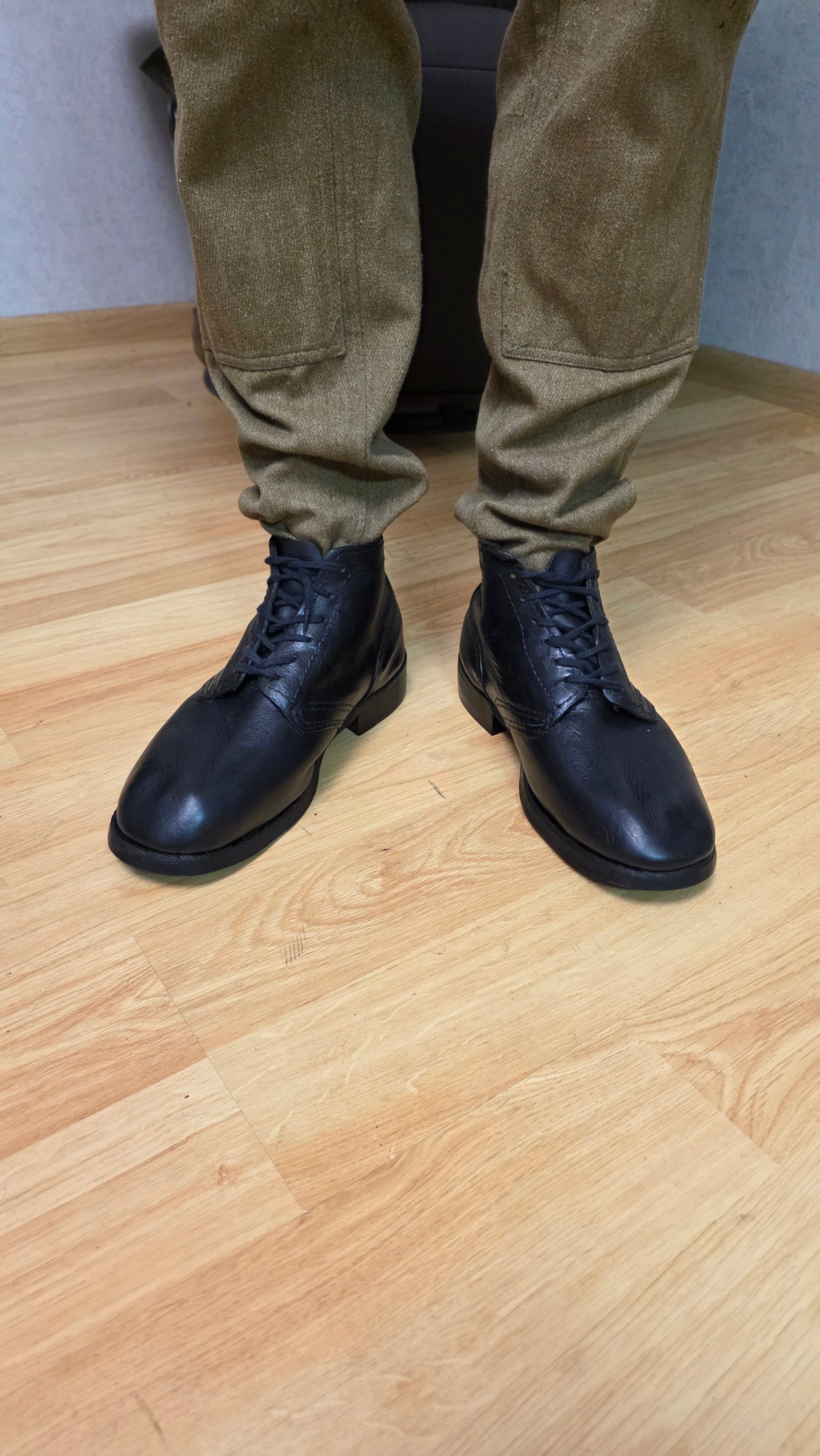 Soviet Tropical Field Boots USSR Tractor Sole Perforated Leather Boots - Legend Returns Vintage