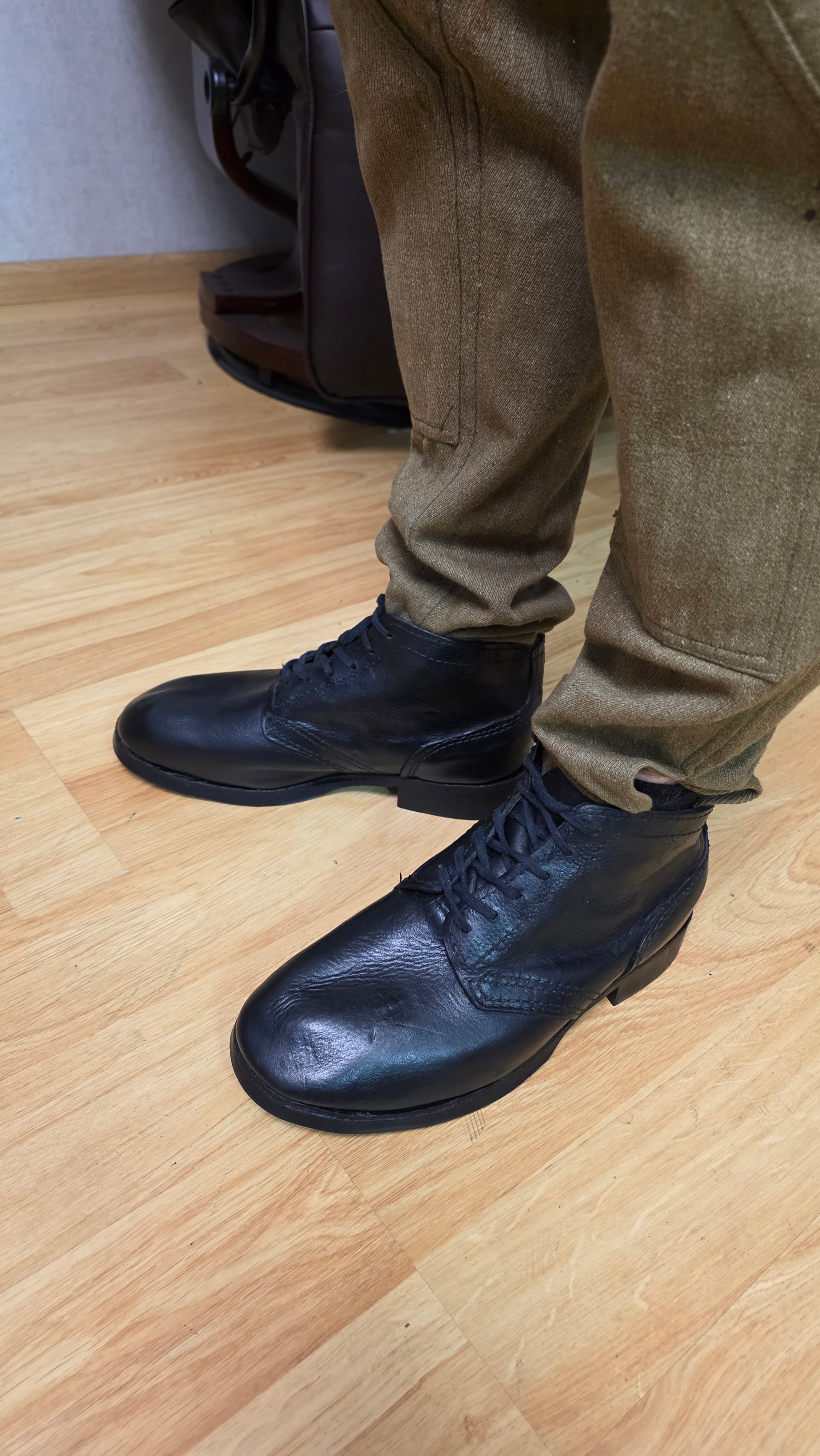 Soviet Tropical Field Boots USSR Tractor Sole Perforated Leather Boots - Legend Returns Vintage