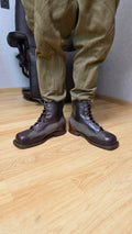 Swedish WWII Mountain Boots Canvas Leather Ski Troop Footwear - Legend Returns Vintage