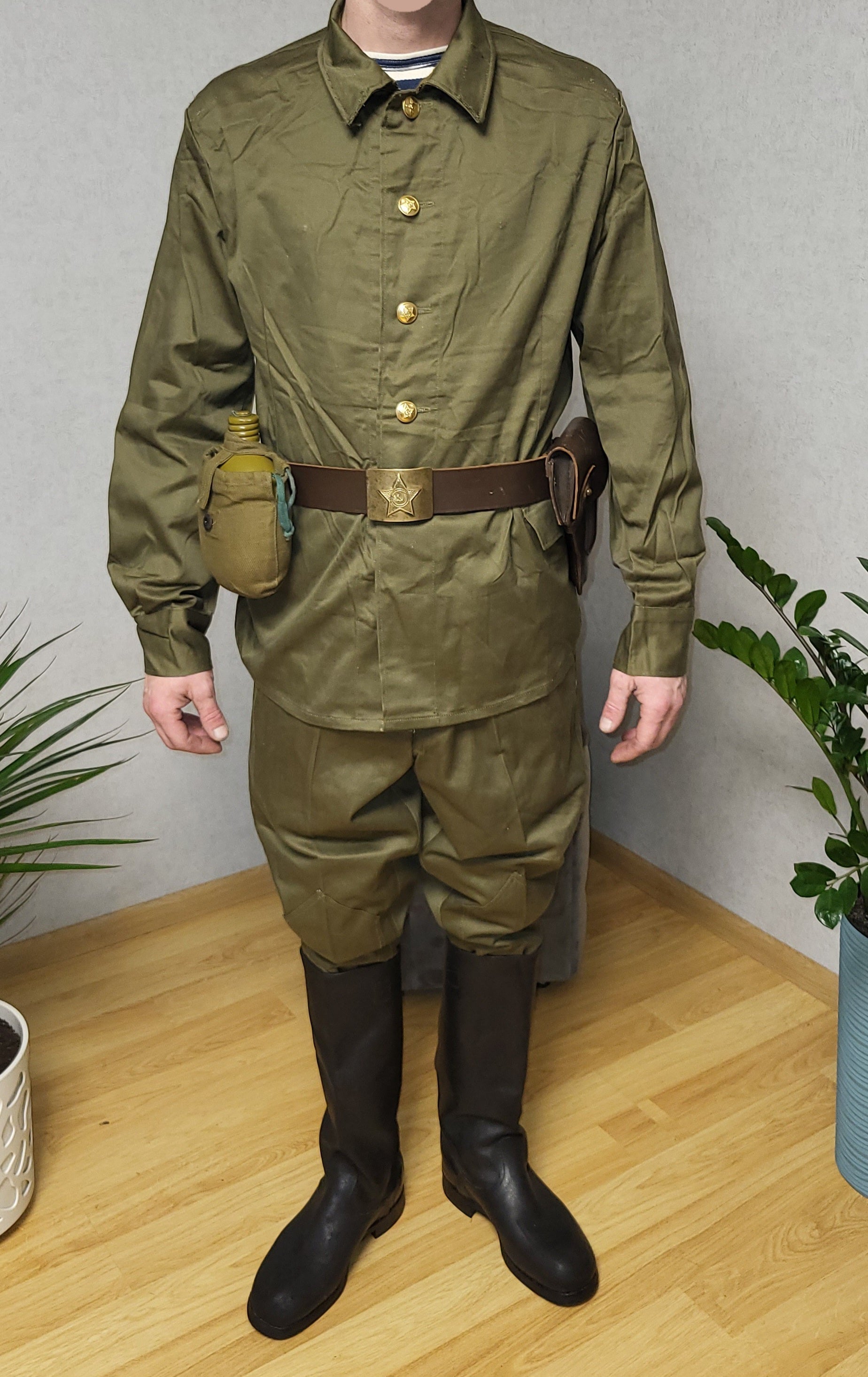 Authentic USSR M69 Soldier Uniform Set Gymnasterka Pants Pilotka