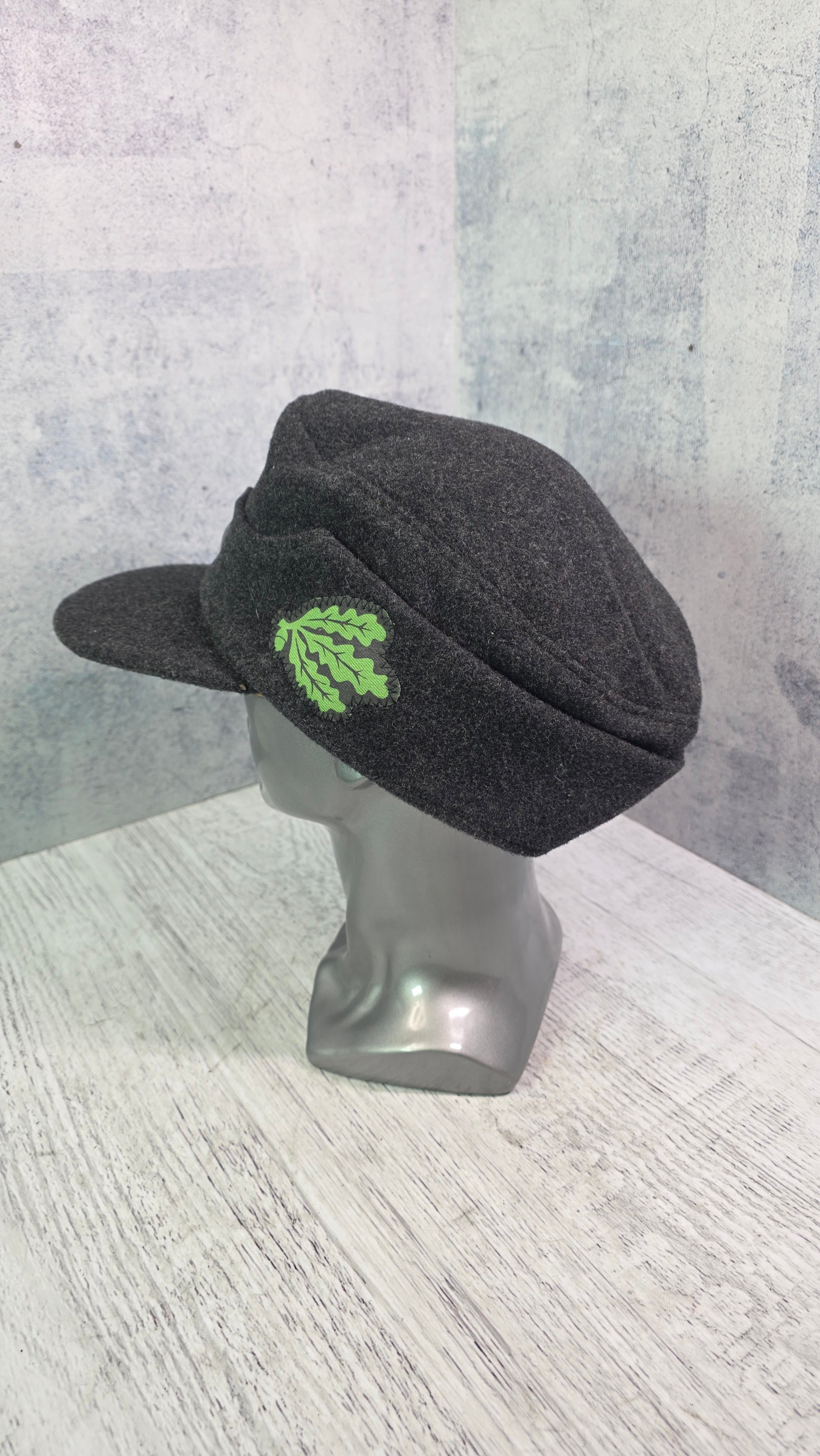German Field Cap Model M43 Gray Wool Military Style Hat Vintage - Legend Returns Vintage