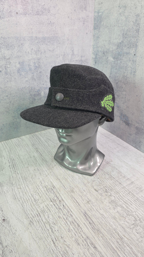 German Field Cap Model M43 Gray Wool Military Style Hat Vintage - Legend Returns Vintage