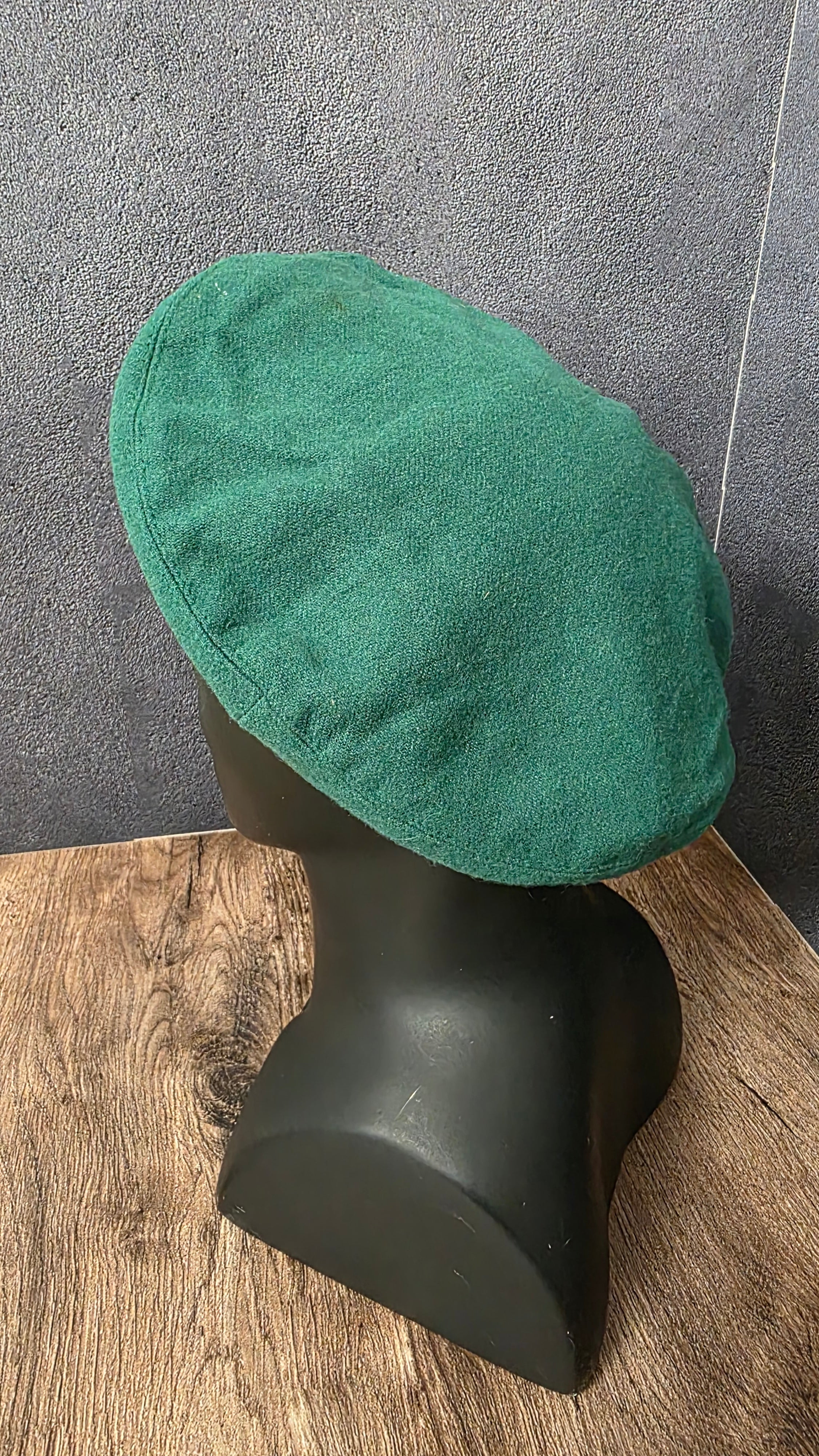 Original Soviet Border Guard Green Beret USSR Vintage Green Wool Beret Hat
