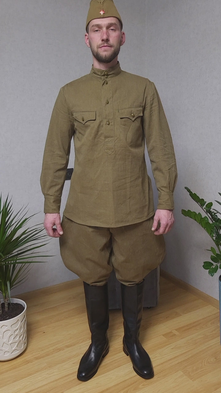 Vintage Soviet RKKA Gymnasterka Breeches Pilotka M42 Uniform Set USSR