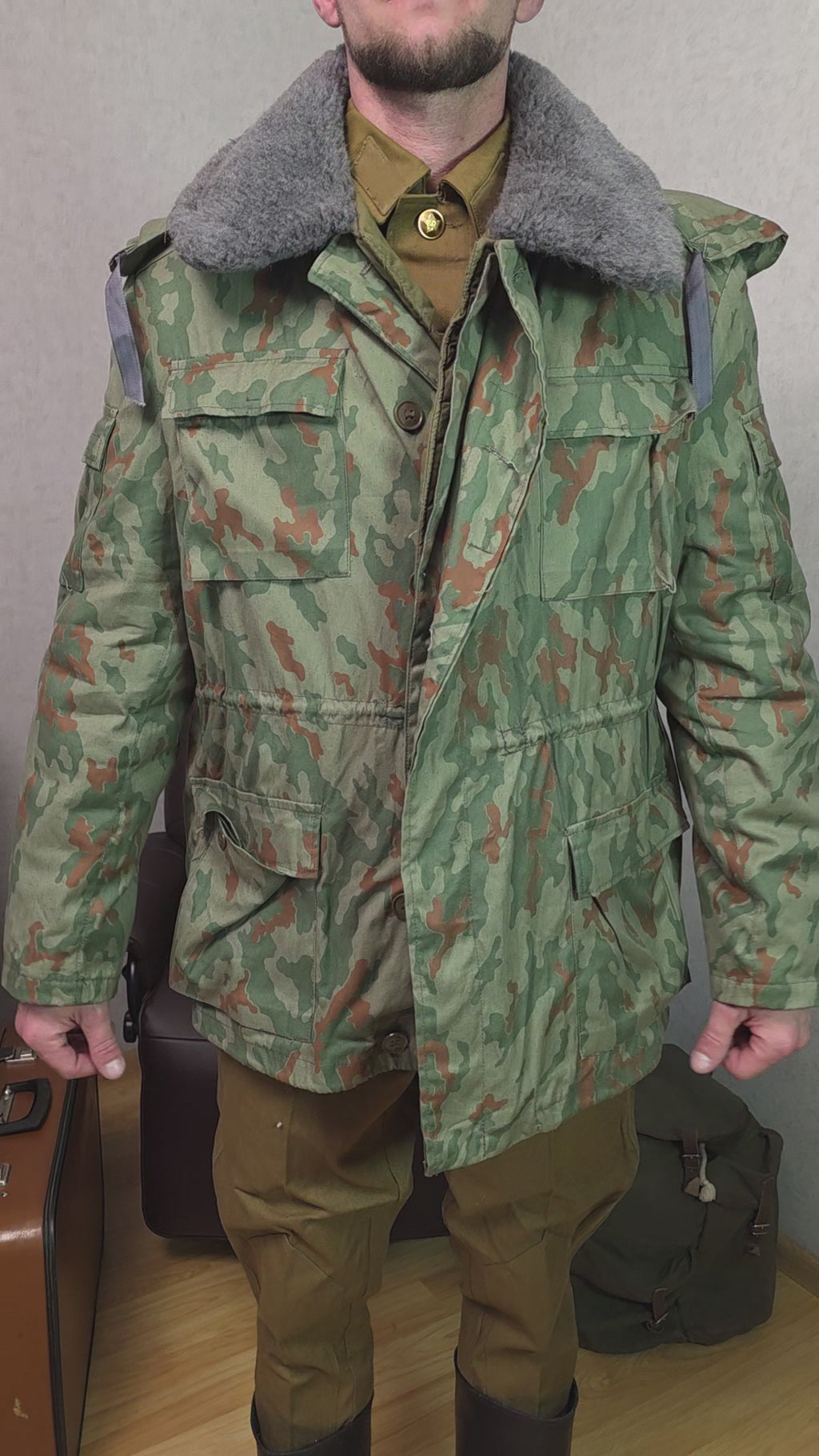 Barvikha VSR-93 Vertical Camouflage Bushlat Jacket Winter Coat Vintage ...