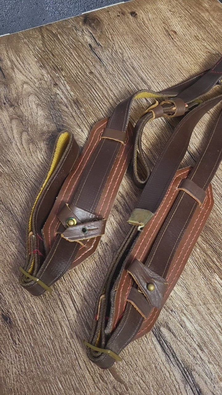 Soviet USSR RPS Belt Harness Shoulder Strap System Leather Equipment Straps