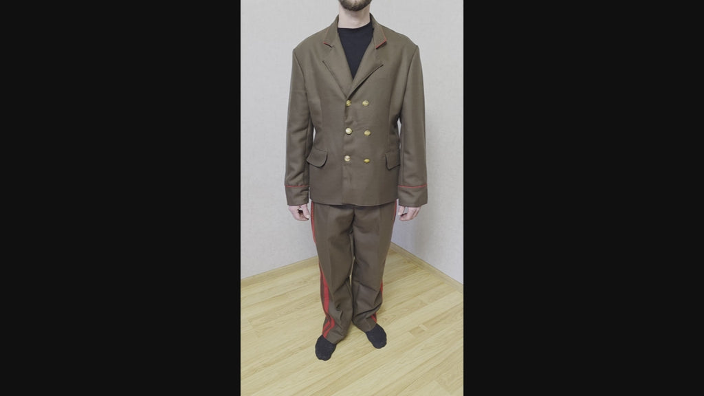 Vintage Soviet USSR General Officer Ceremonial Dress Uniform Set Khaki