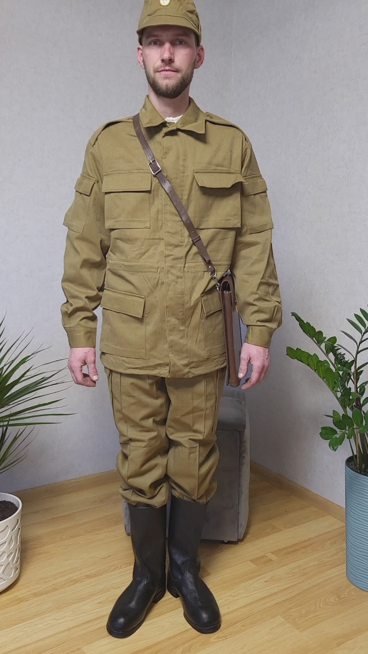 Authentic USSR Afghanka Sand Color Uniform Vintage Soviet Cotton Set