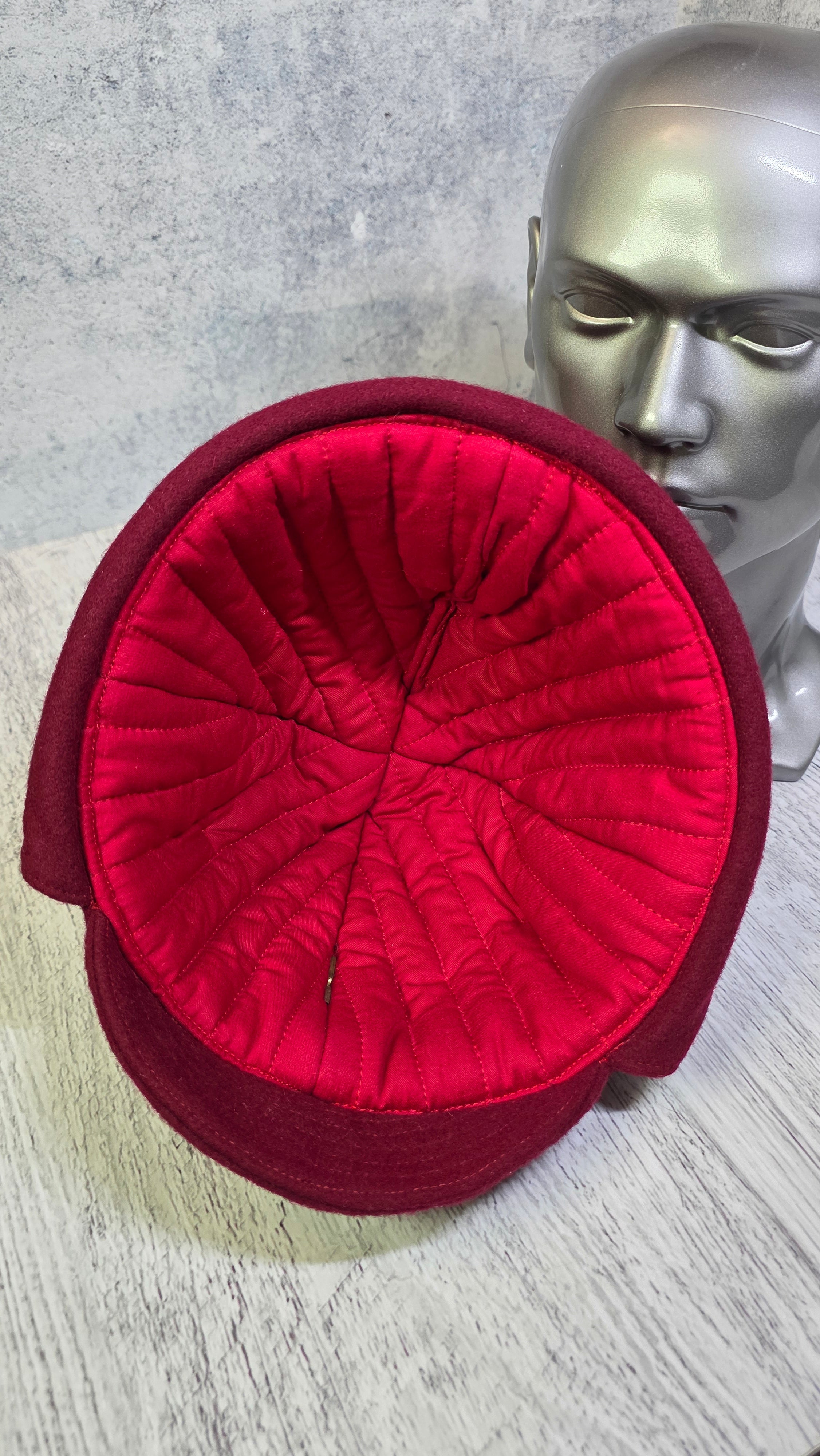Rare Red Soviet Budenovka Hat USSR 1935 Pattern Winter Cap - Legend Returns Vintage