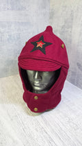 Rare Red Soviet Budenovka Hat USSR 1935 Pattern Winter Cap - Legend Returns Vintage
