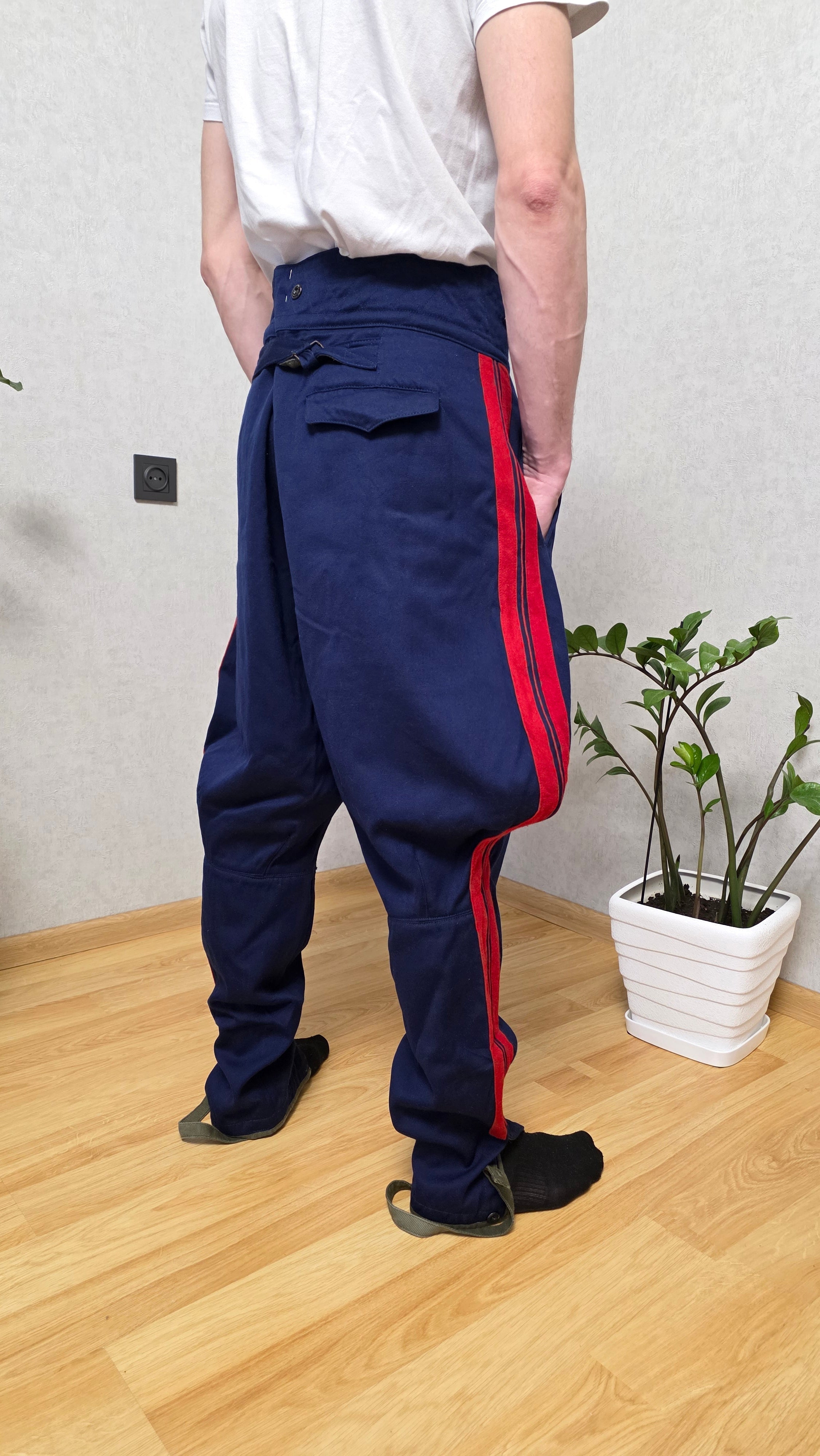 Rare Soviet General Breeches Blue Vintage Officer Riding Pants USSR