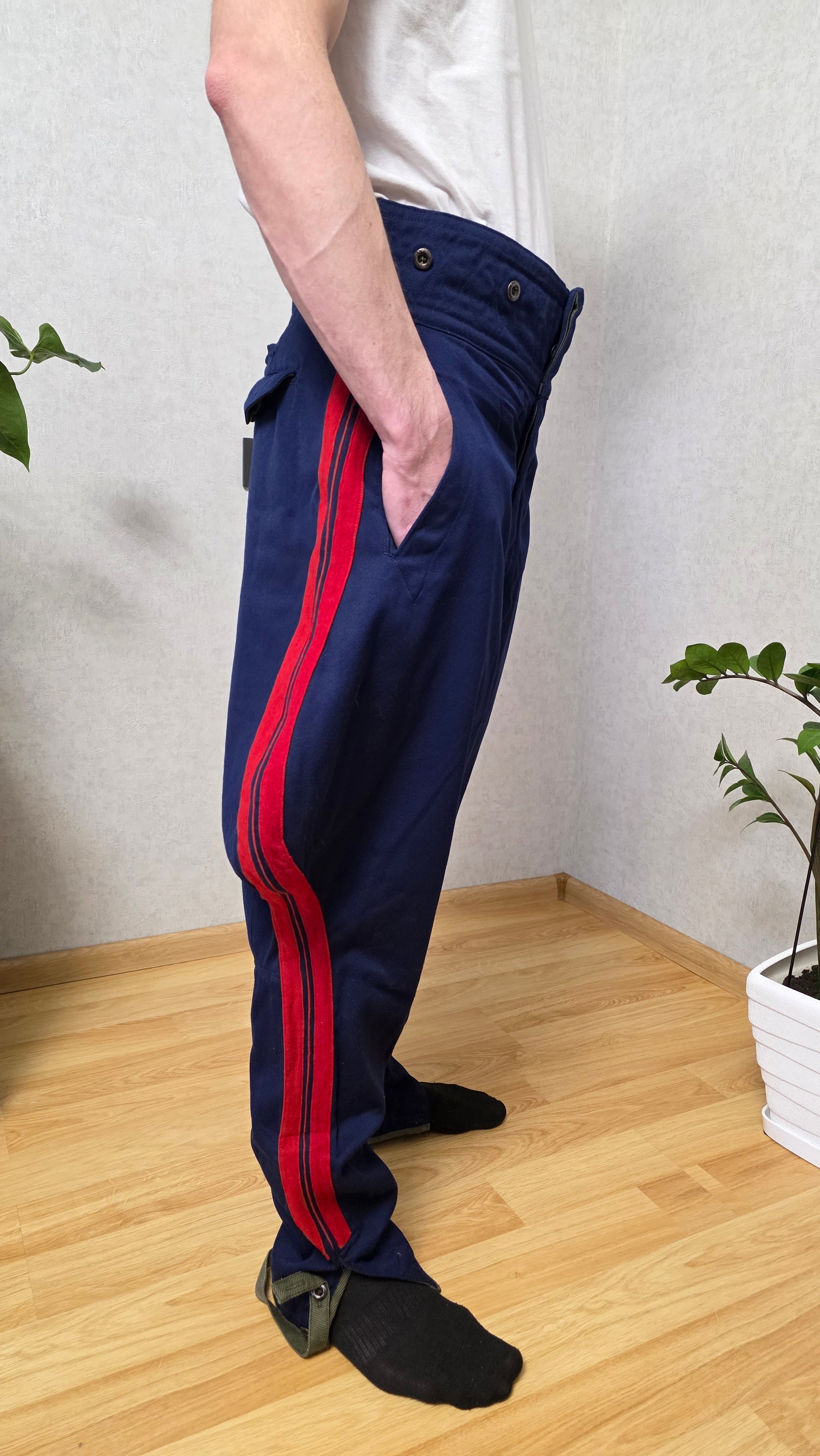 Rare Soviet General Breeches Blue Vintage Officer Riding Pants USSR