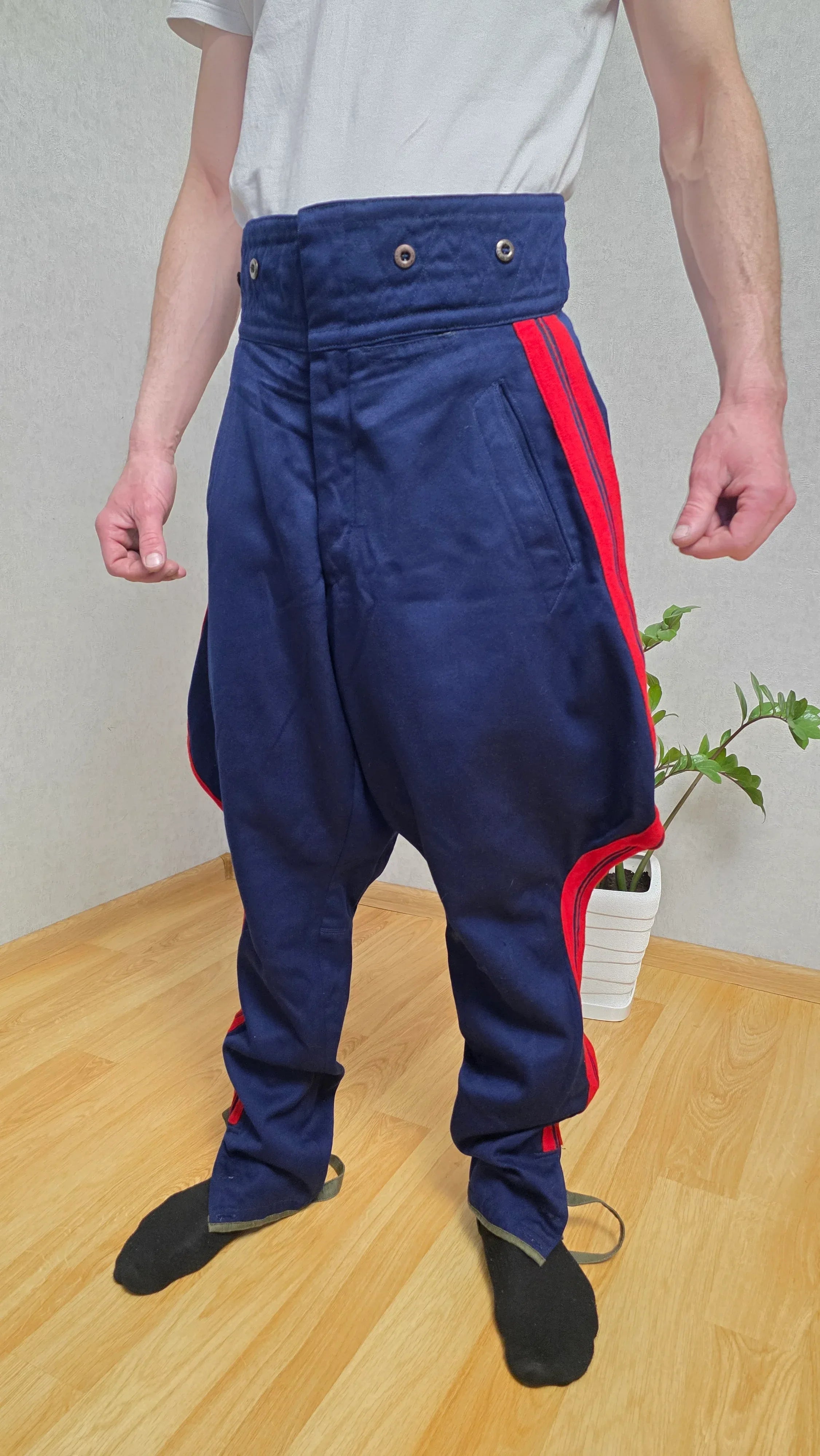 Rare Soviet General Breeches Blue Vintage Officer Riding Pants USSR