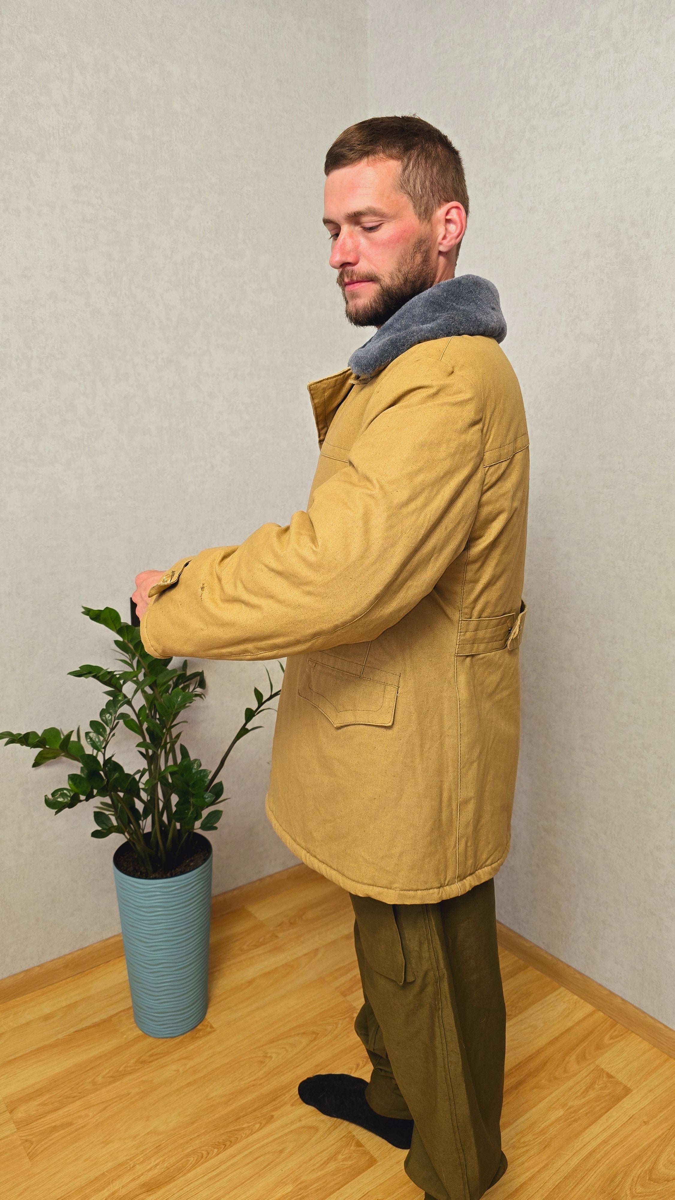 Soviet Afghanka Field Jacket 1980s Utility Cotton Coat