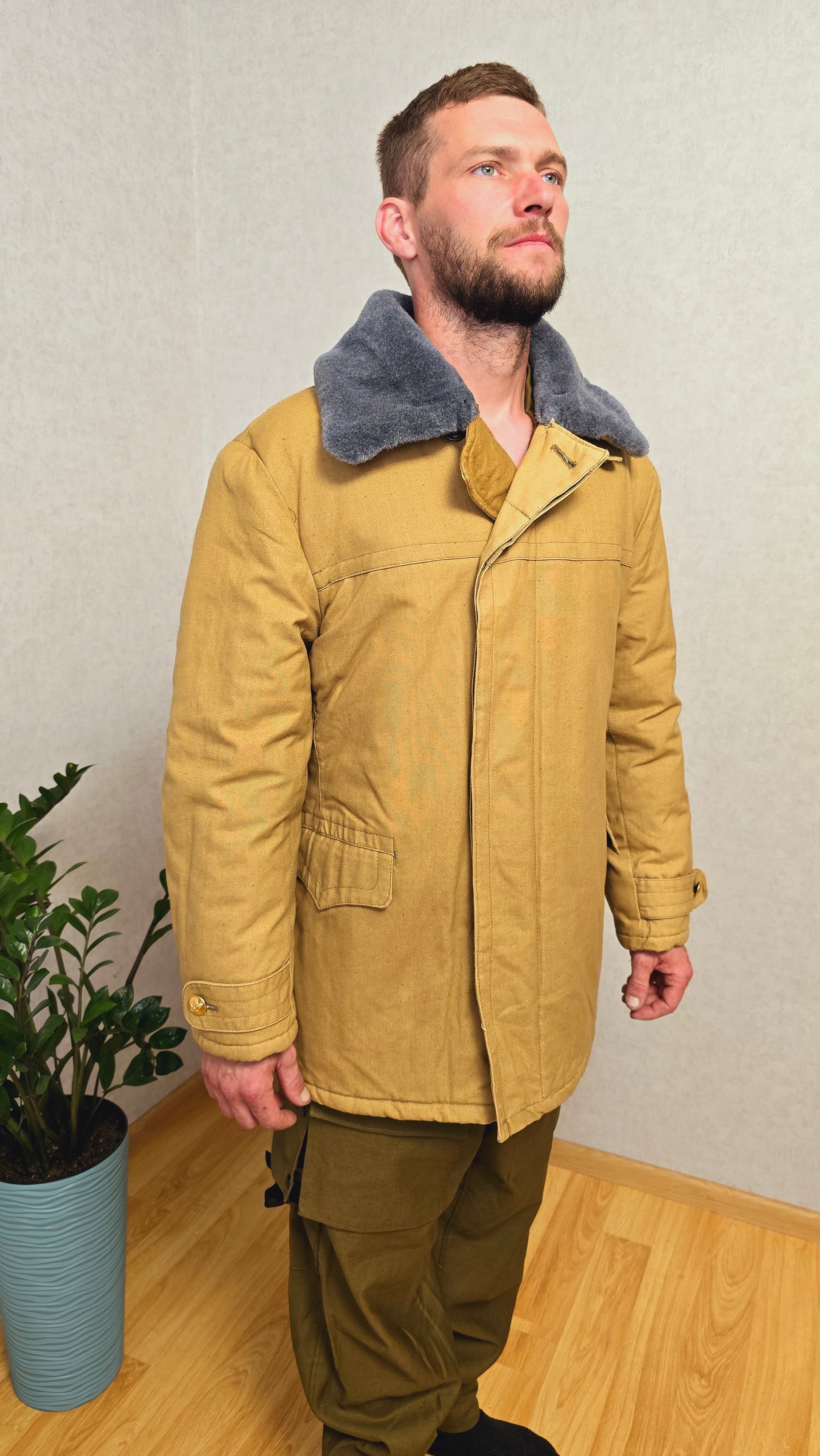 Soviet Afghanka Field Jacket 1980s Utility Cotton Coat