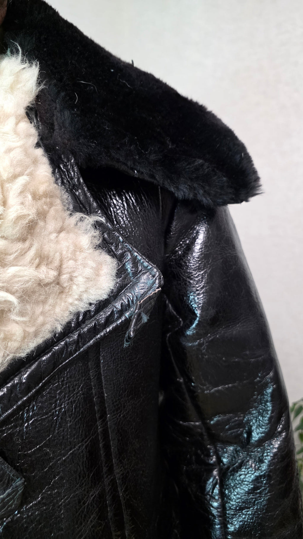 Soviet Black Bekesha Coat USSR Naval Sheepskin Winter Tulup Jacket - Legend Returns Vintage