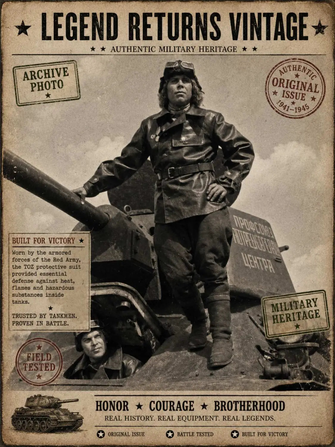 Soviet USSR TOZ-43 Tank Fire Protective Suit: Technical History of the Wartime Flame-Resistant Tanker Outfit