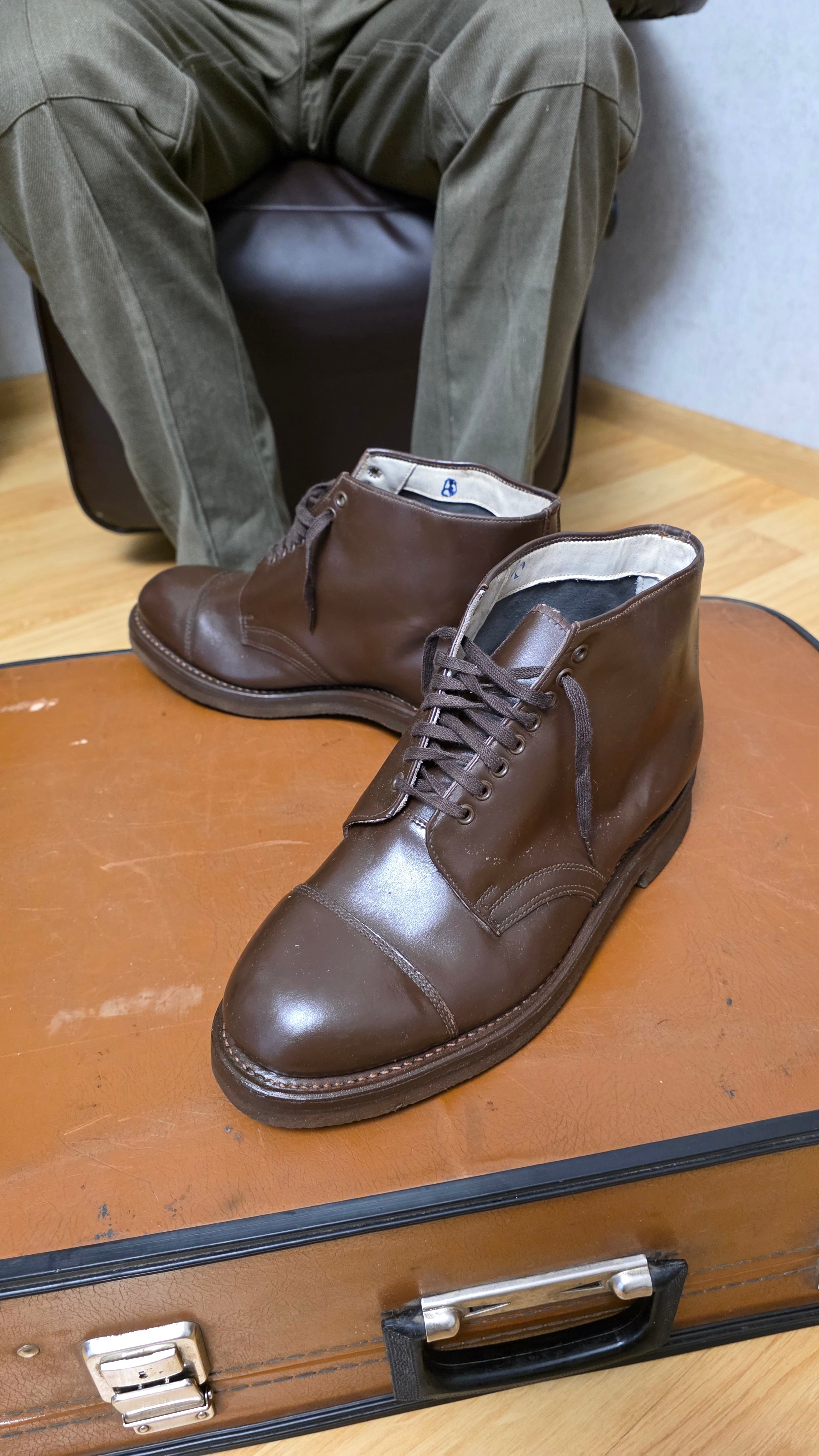 Soviet Brown Leather Boots Vintage Footwear USSR - Legend Returns Vintage