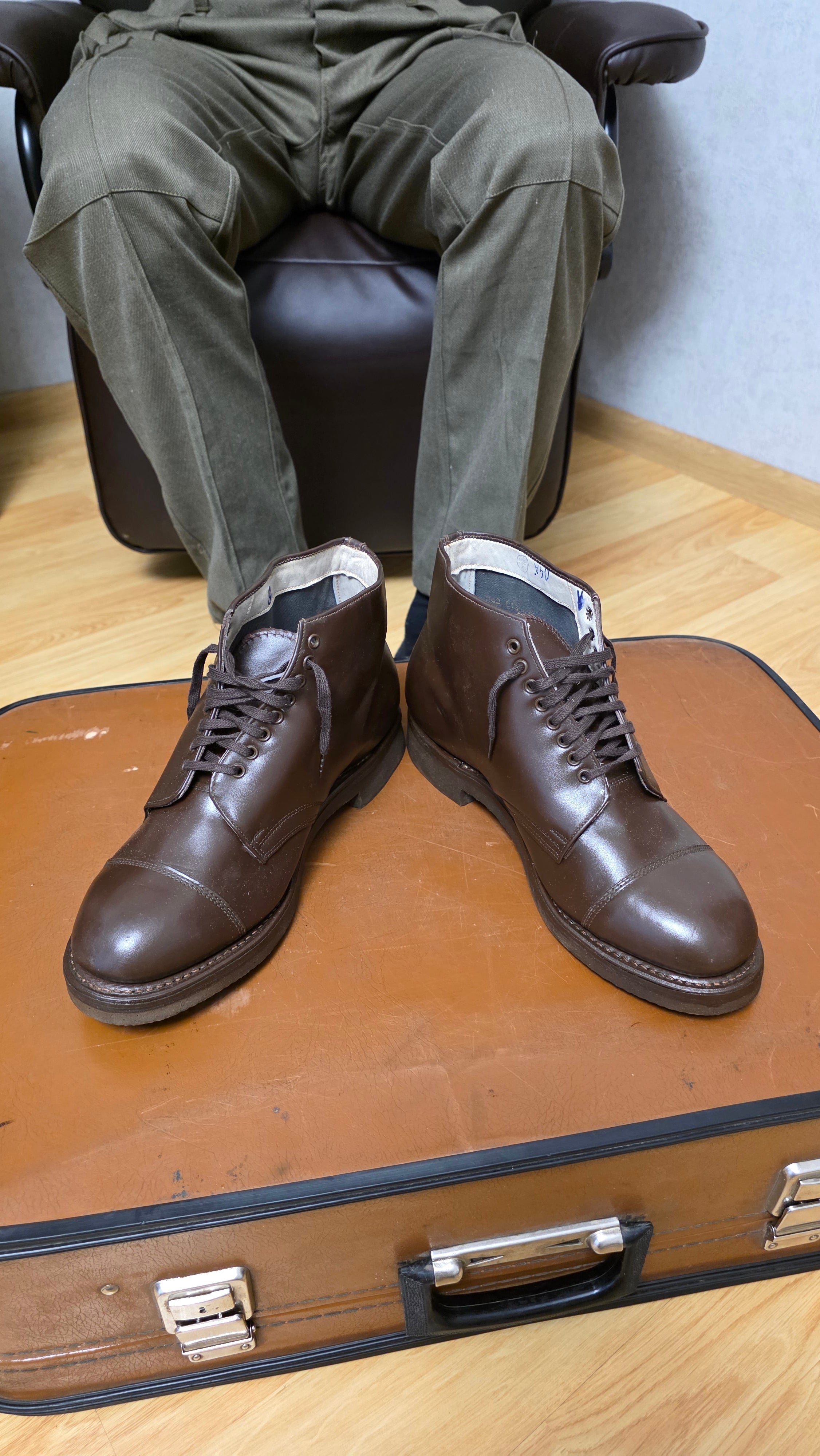 Soviet Brown Leather Boots Vintage Footwear USSR - Legend Returns Vintage