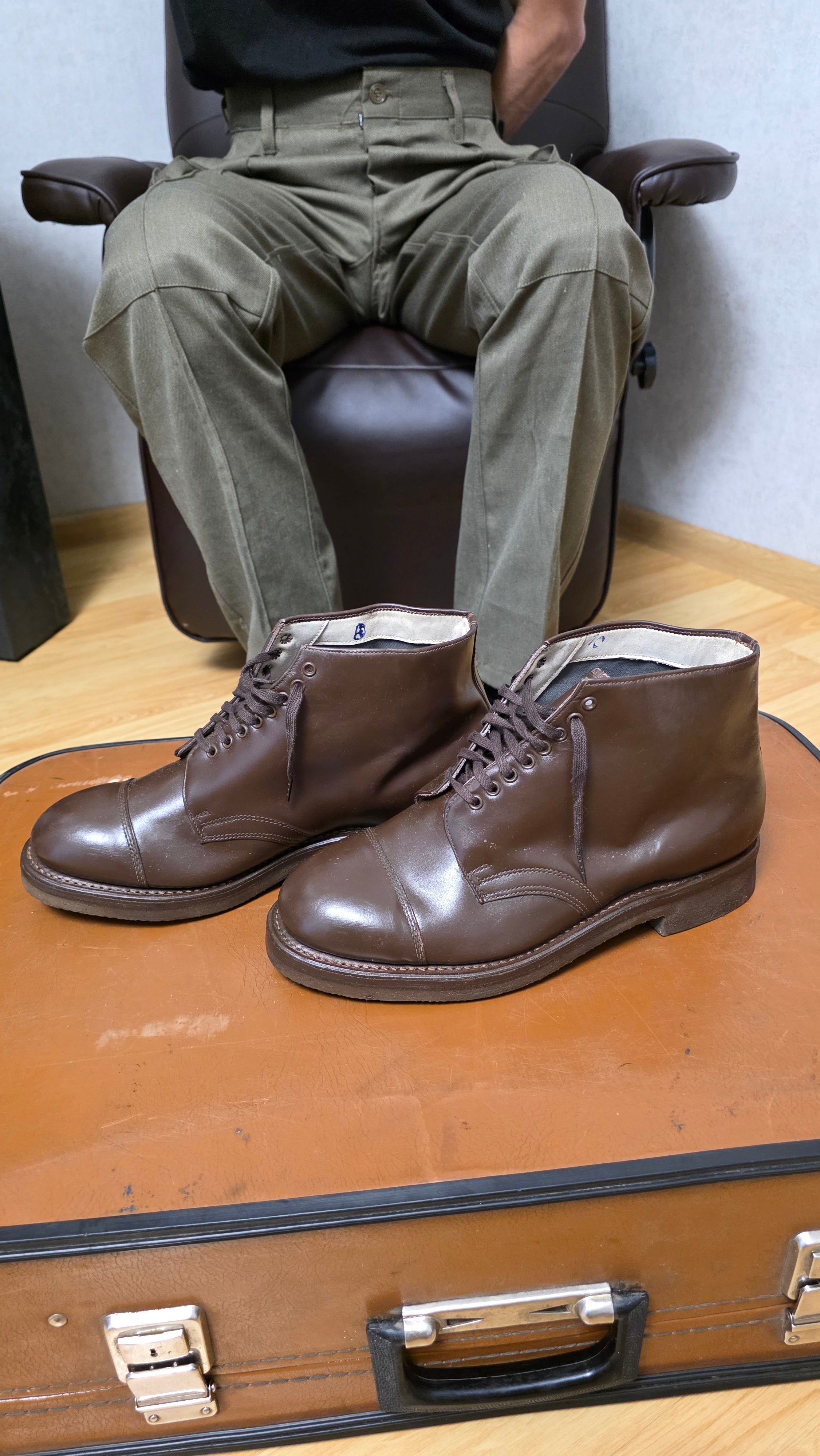 Soviet Brown Leather Boots Vintage Footwear USSR - Legend Returns Vintage
