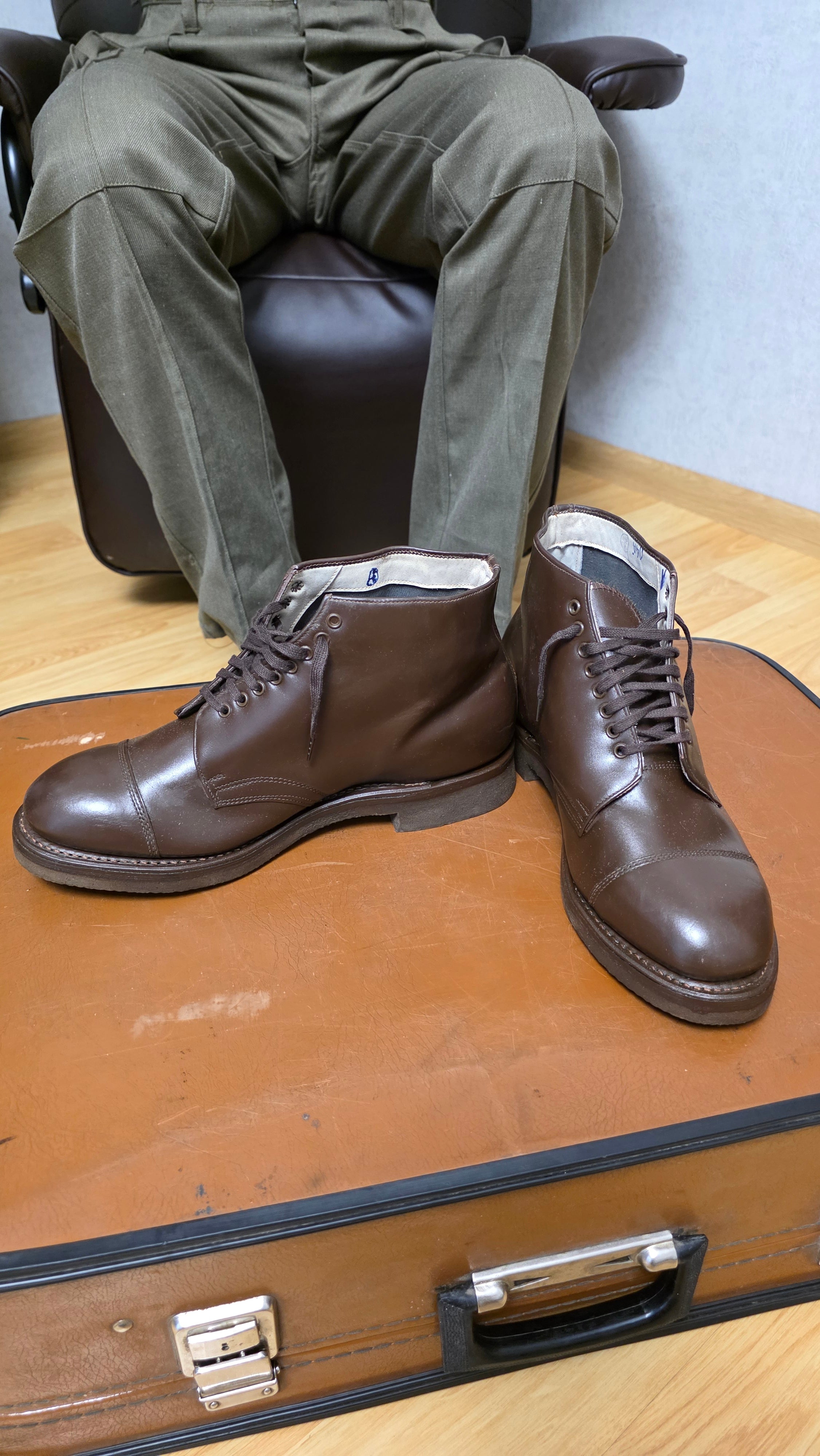 Soviet Brown Leather Boots Vintage Footwear USSR - Legend Returns Vintage
