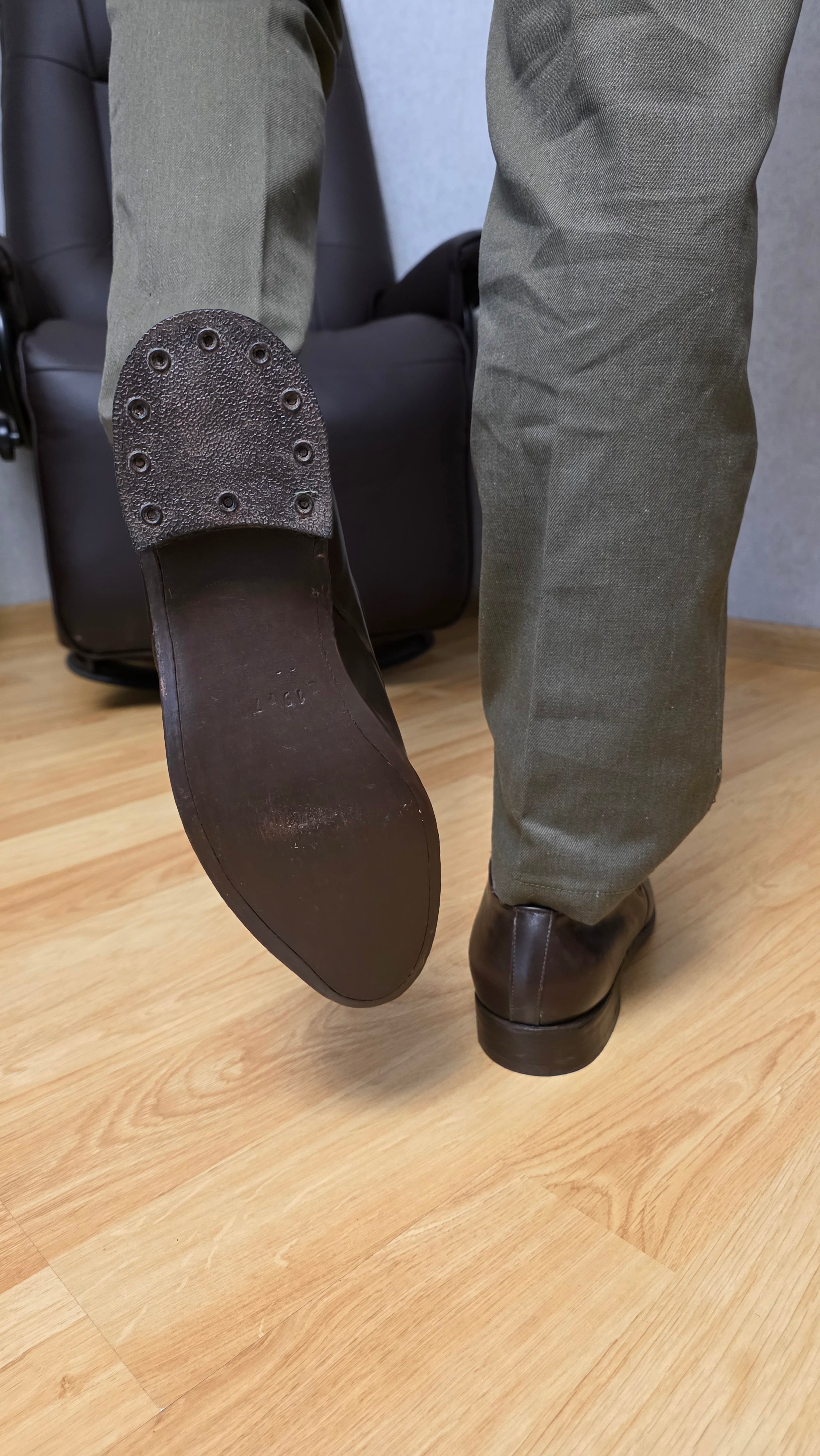 Soviet Brown Leather Loafers Vintage Dress Shoes USSR - Legend Returns Vintage