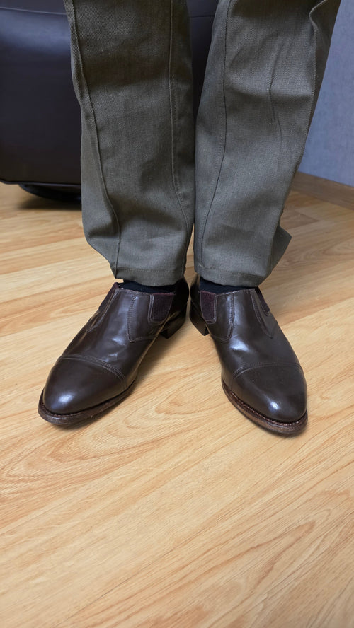 Soviet Brown Leather Loafers Vintage Dress Shoes USSR - Legend Returns Vintage