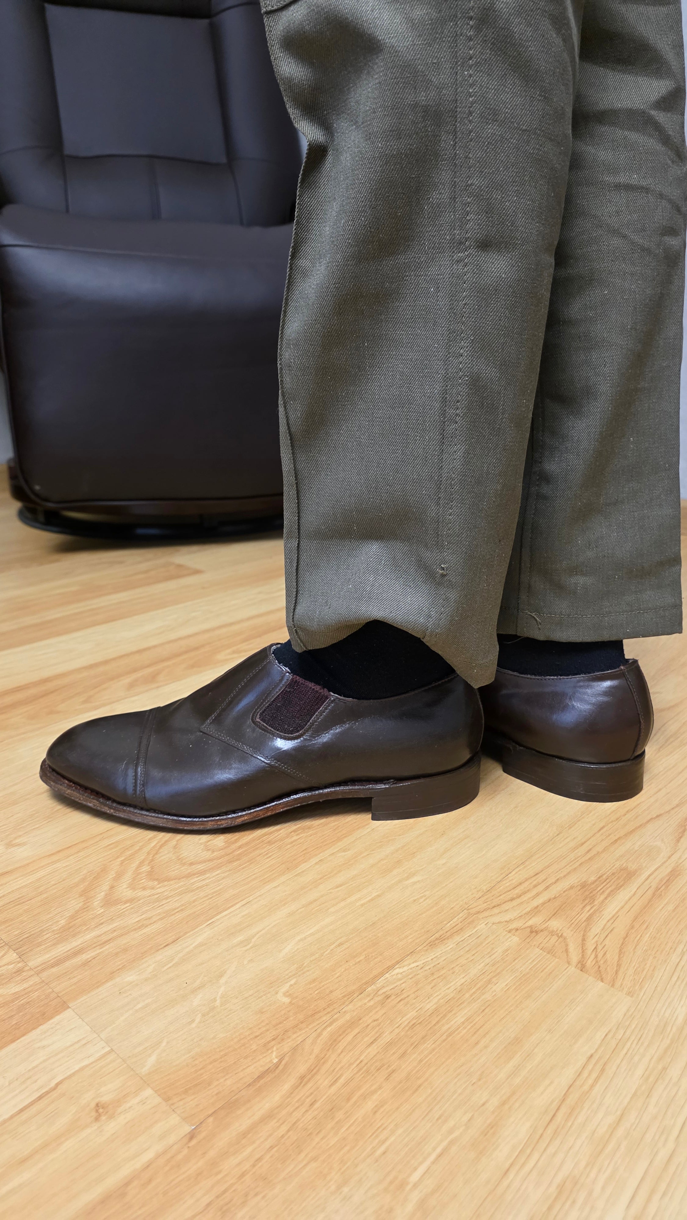 Soviet Brown Leather Loafers Vintage Dress Shoes USSR - Legend Returns Vintage