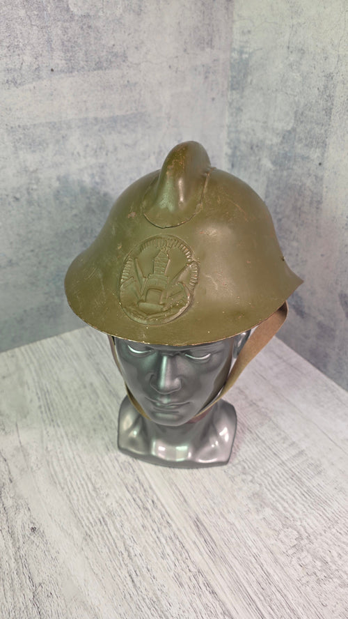 Soviet Firefighter Helmet Vintage Steel Fire Service Headgear USSR Collectible