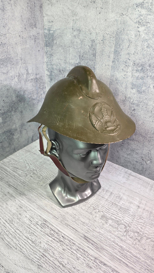 Soviet Firefighter Helmet Vintage Steel Fire Service Headgear USSR Collectible