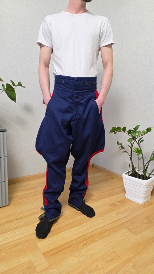 Rare Soviet General Breeches Blue Vintage Officer Riding Pants USSR