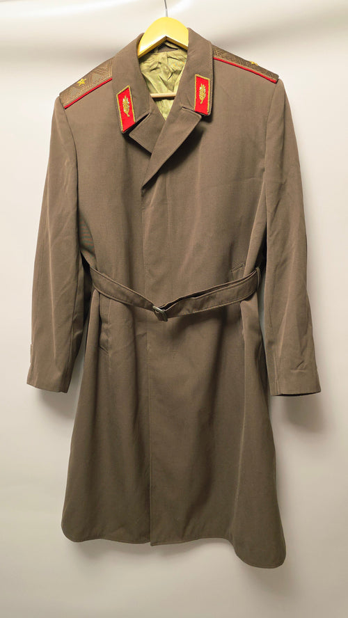 Soviet General Officer Overcoat Wool Blend USSR Vintage Long Coat