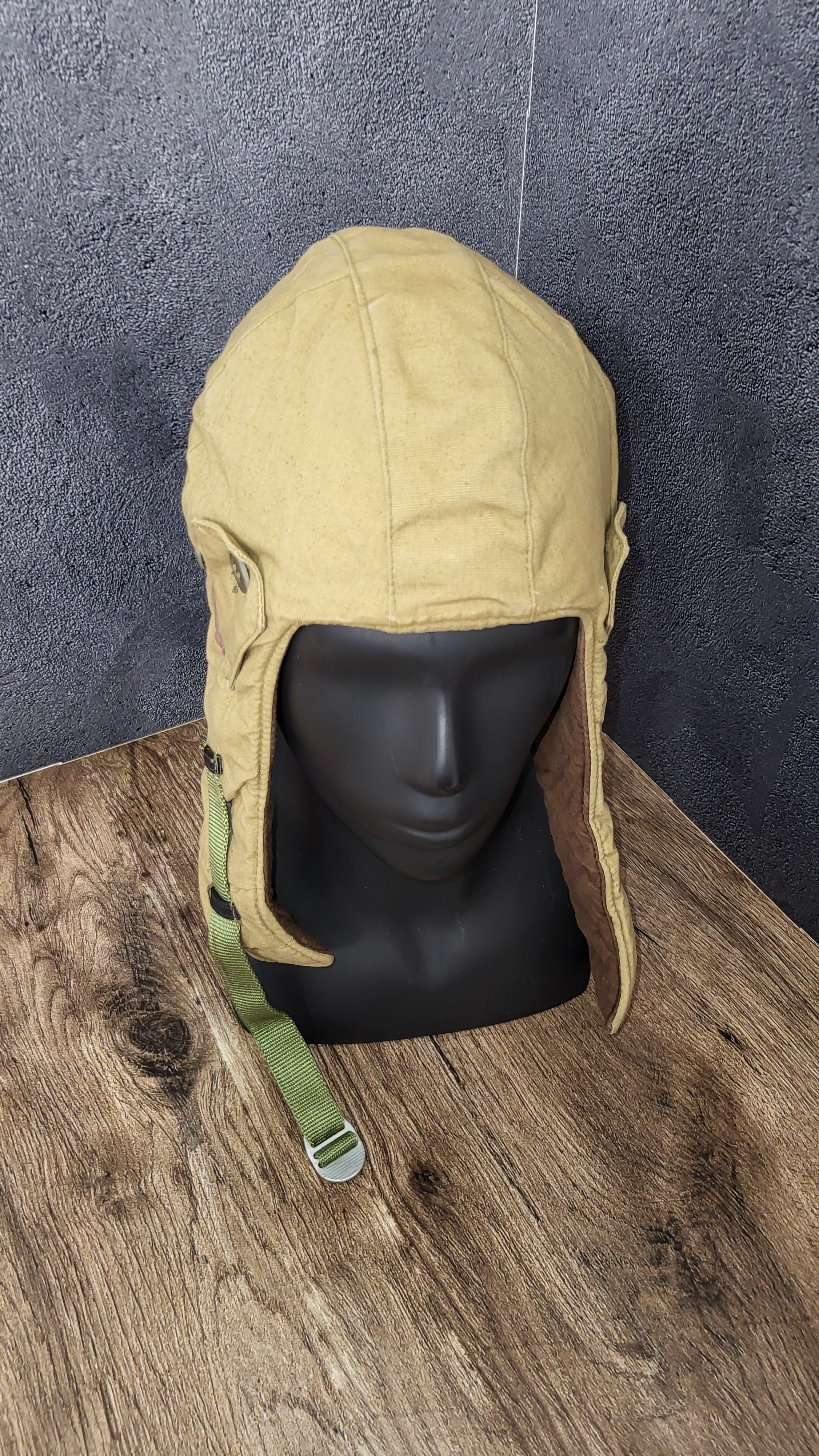 Soviet Jump Helmet Canvas Paratrooper Helmet USSR Airborne Training Gear - Legend Returns Vintage