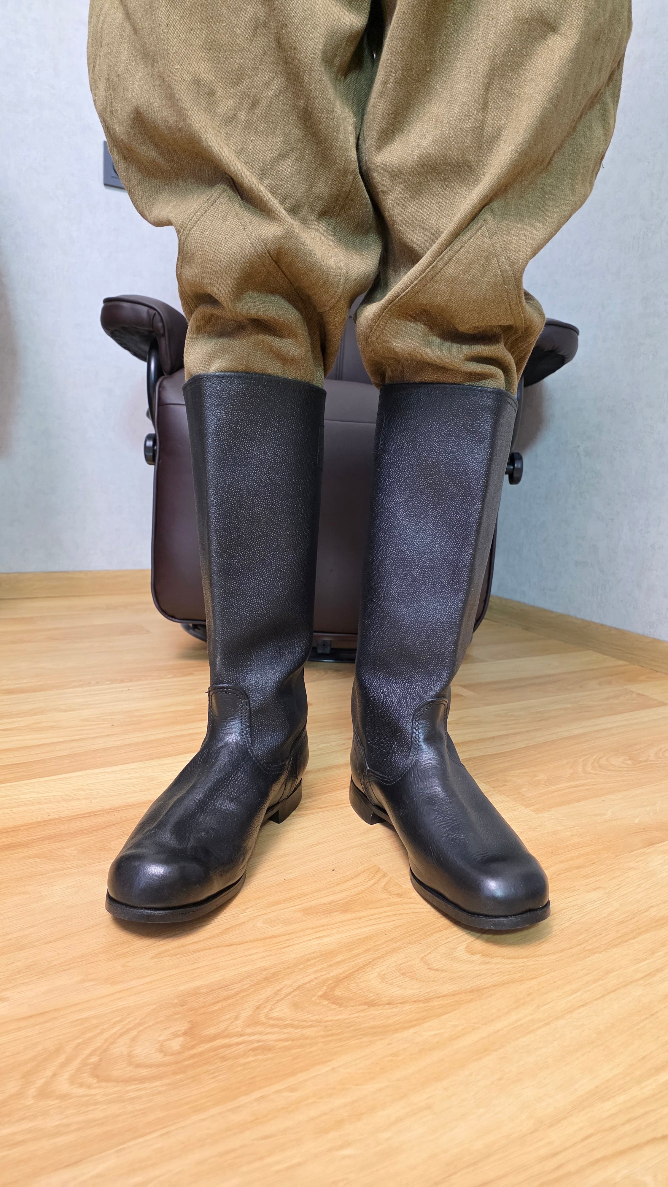 Soviet Kirza Boots Vintage USSR Leather Military Work Boots Fir Tree Sole - Legend Returns Vintage