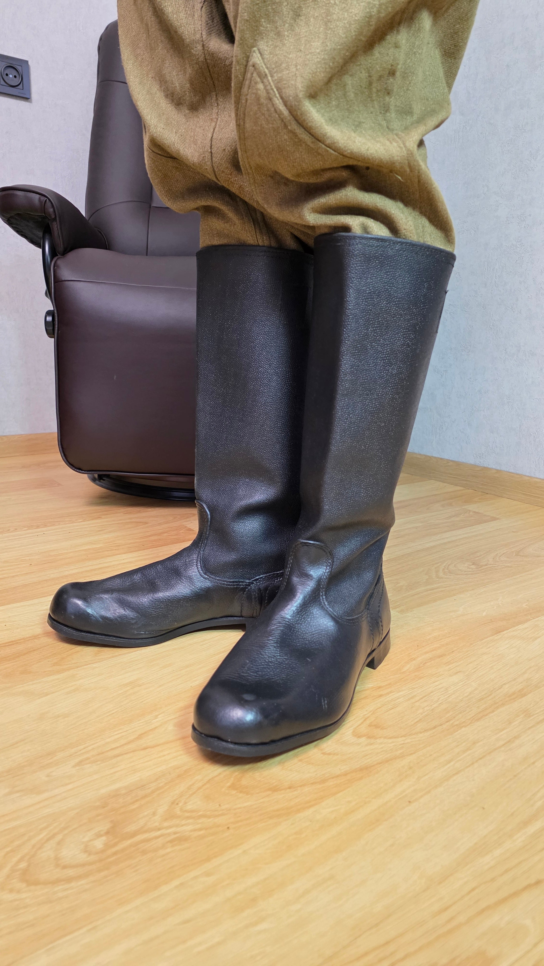 Soviet Kirza Boots Vintage USSR Leather Military Work Boots Fir Tree Sole - Legend Returns Vintage