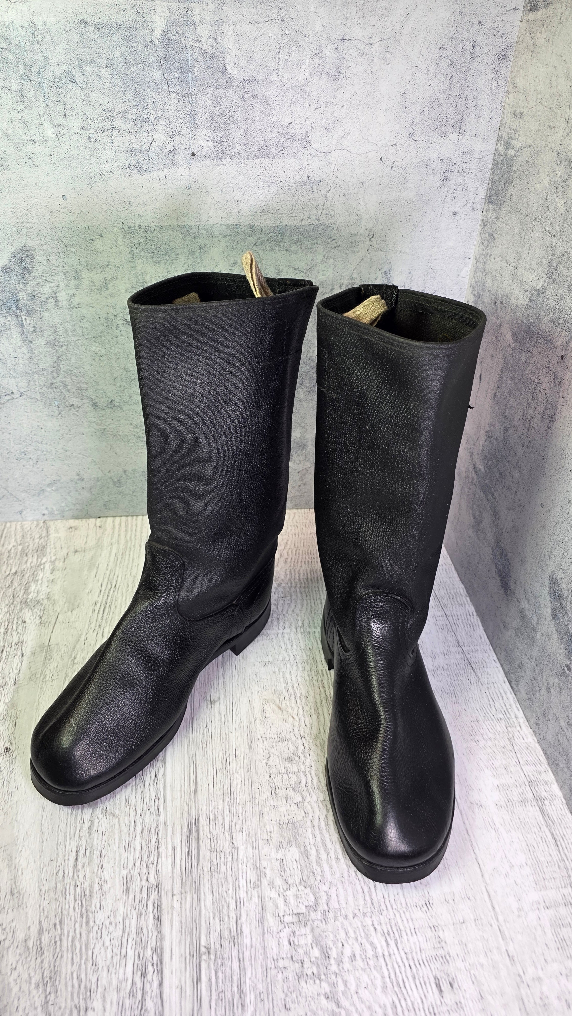 Soviet Navy Kirza Deck Boots Vintage USSR Naval Leather Sailor Boots - Legend Returns Vintage