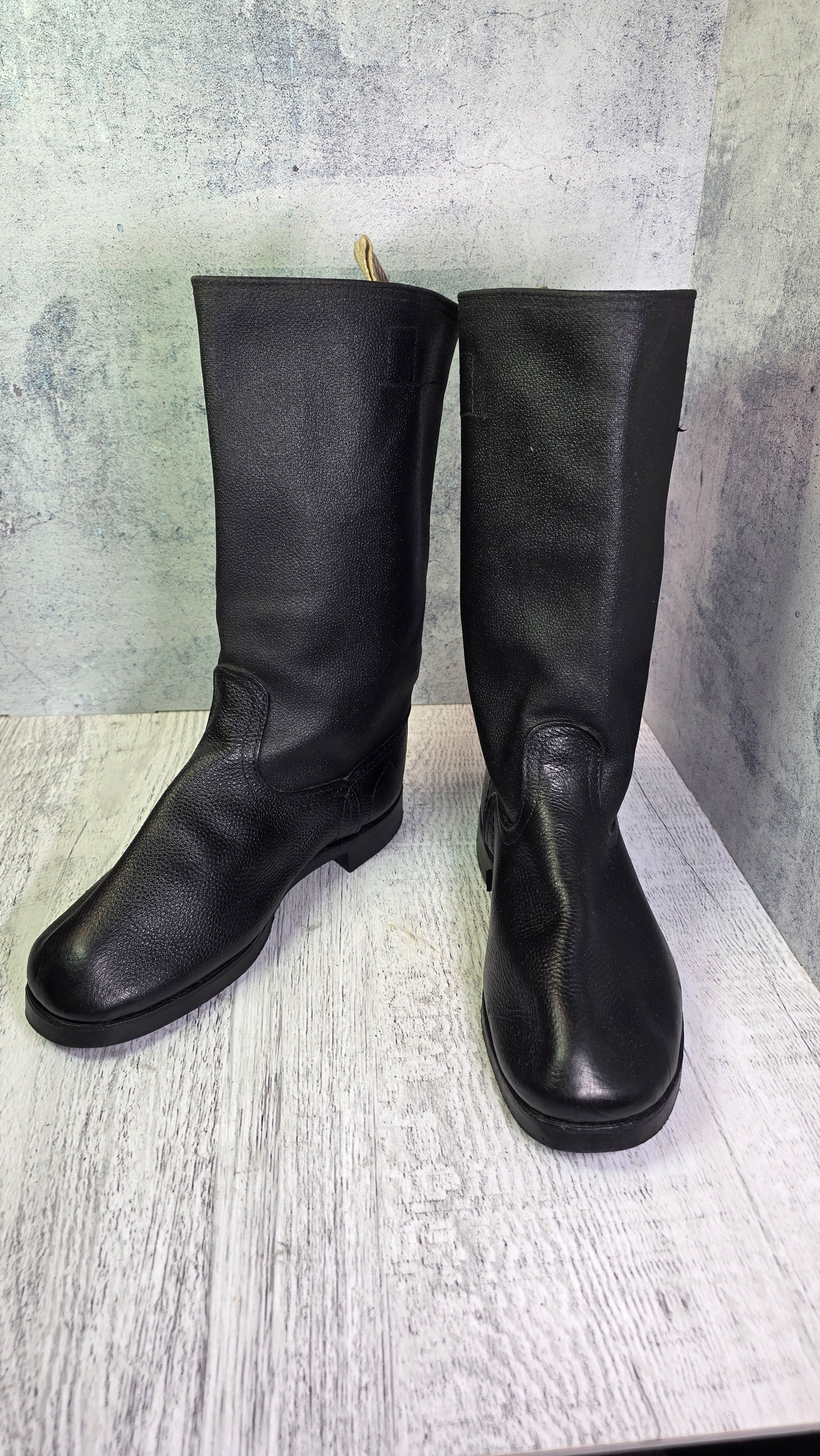 Soviet Navy Kirza Deck Boots Vintage USSR Naval Leather Sailor Boots - Legend Returns Vintage