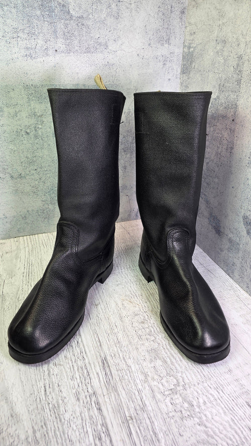 Soviet Navy Kirza Deck Boots Vintage USSR Naval Leather Sailor Boots - Legend Returns Vintage